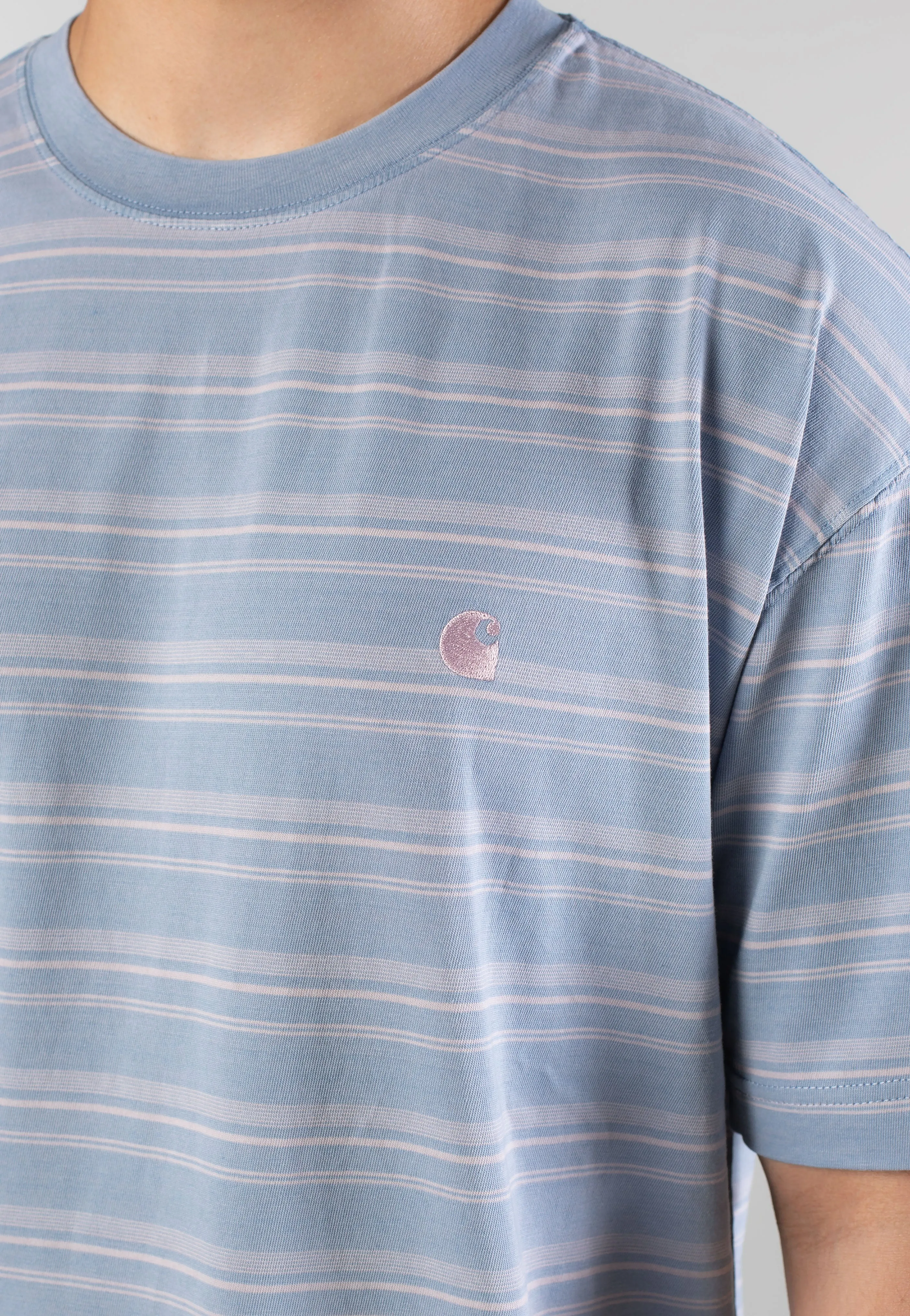 Halloween - spooky Carhartt WIP - Brodine Stripe Sorrent Indigo Overdyed - T-Shirt