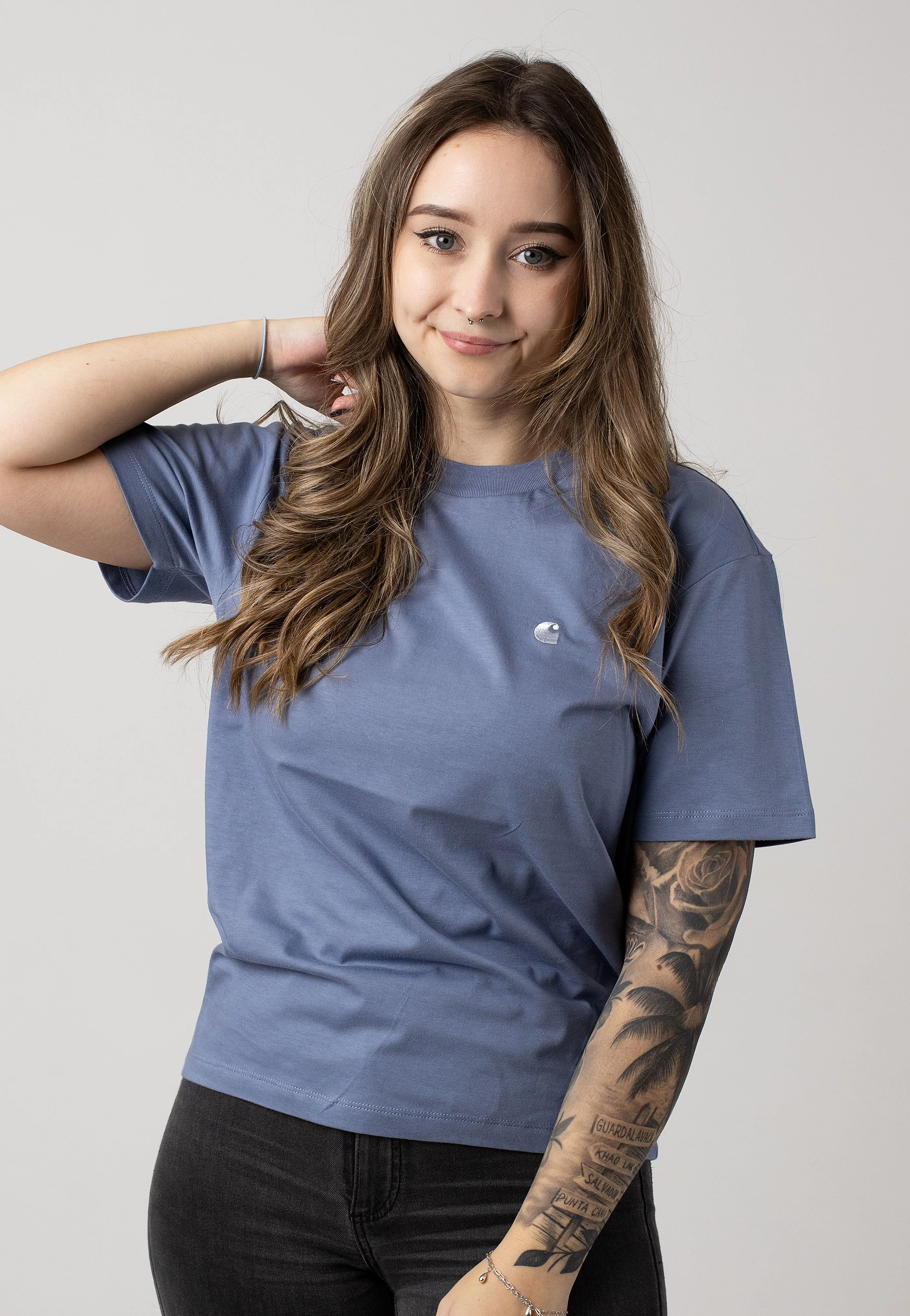 Carhartt WIP - W' Casey Bay Blue/Silver - T-Shirt Seasonal Style Trend