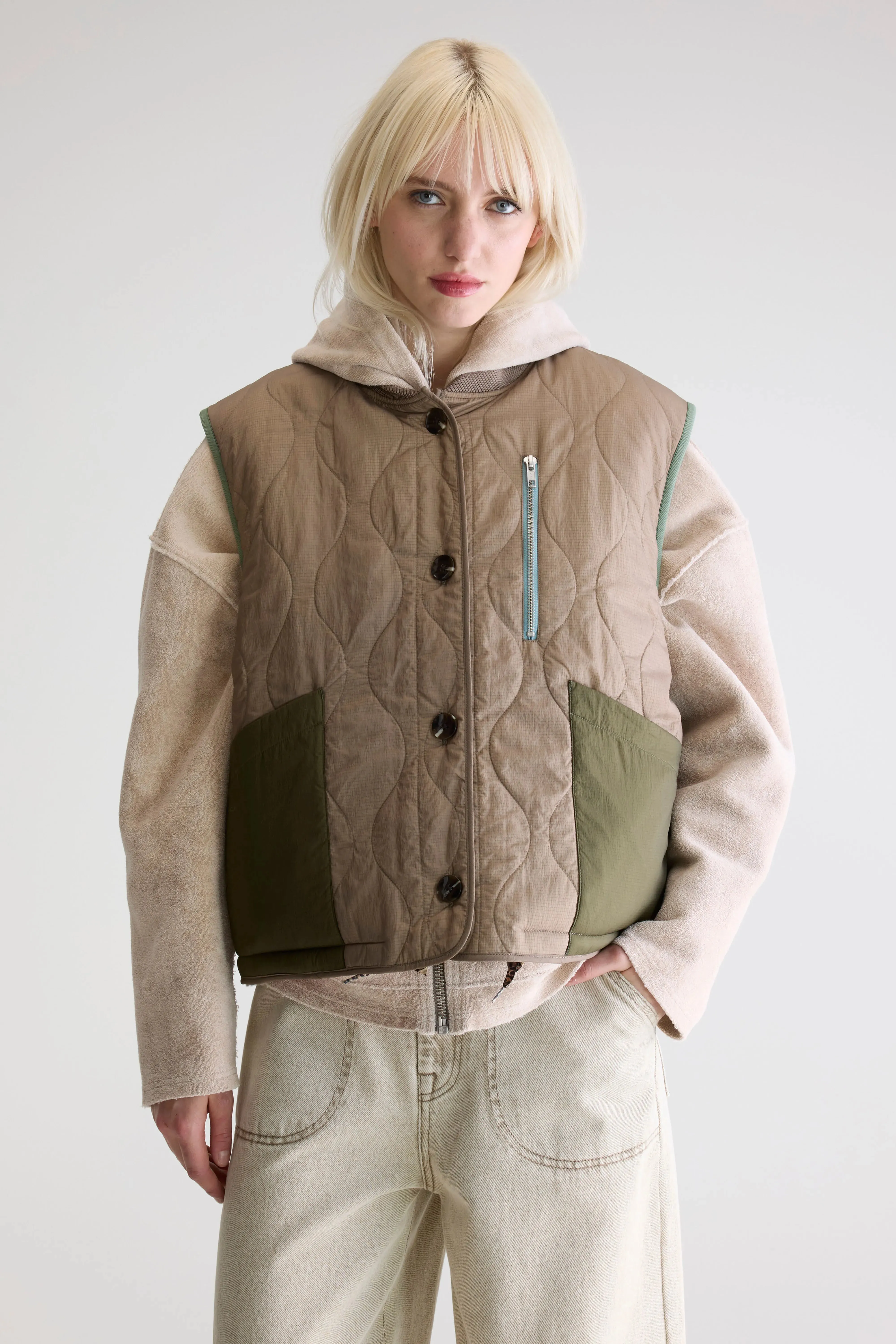 Hamilton sleeveless jacket (252 / W / PEEL) Easy City Essential