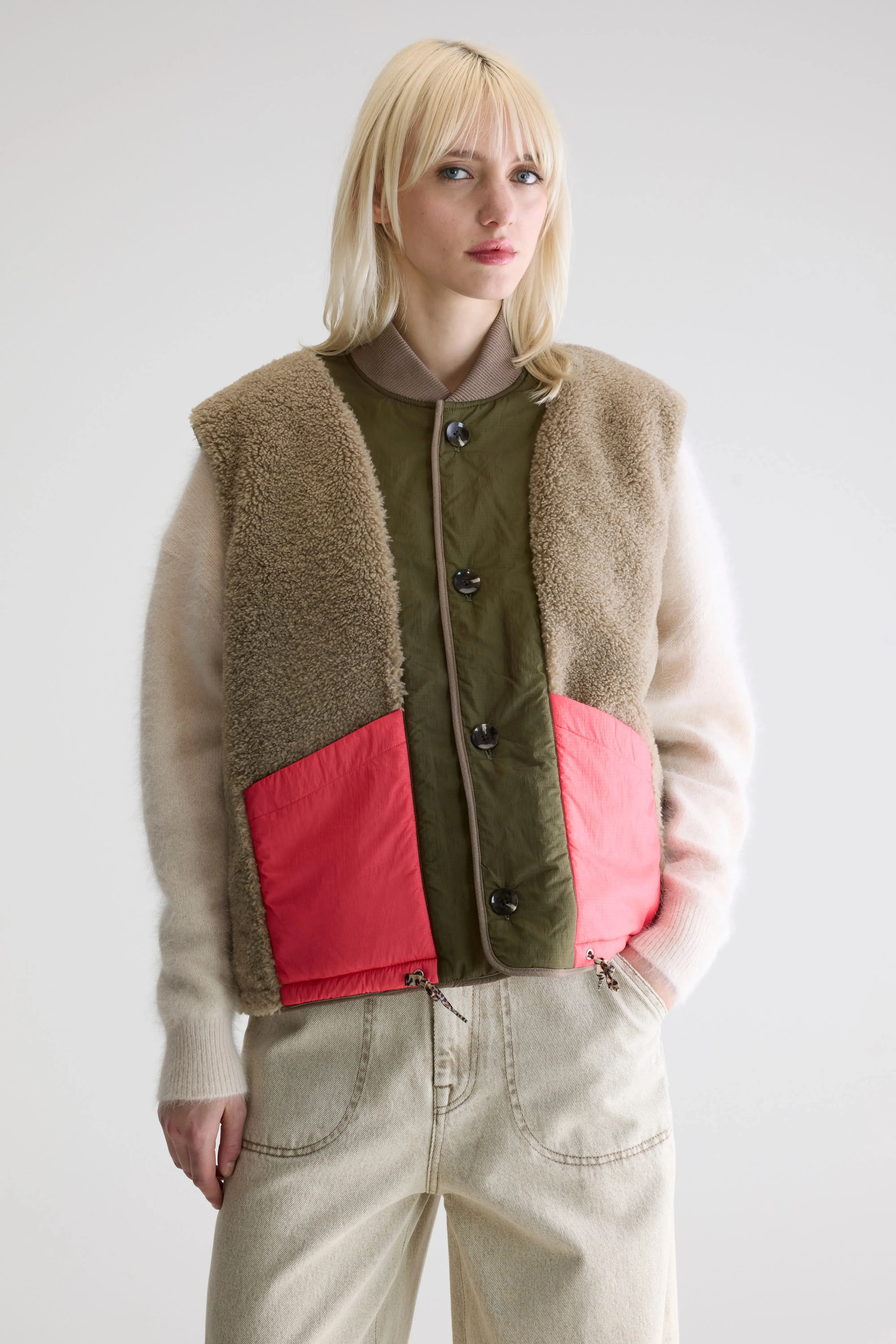 Hamilton sleeveless jacket (252 / W / PEEL) Easy City Essential