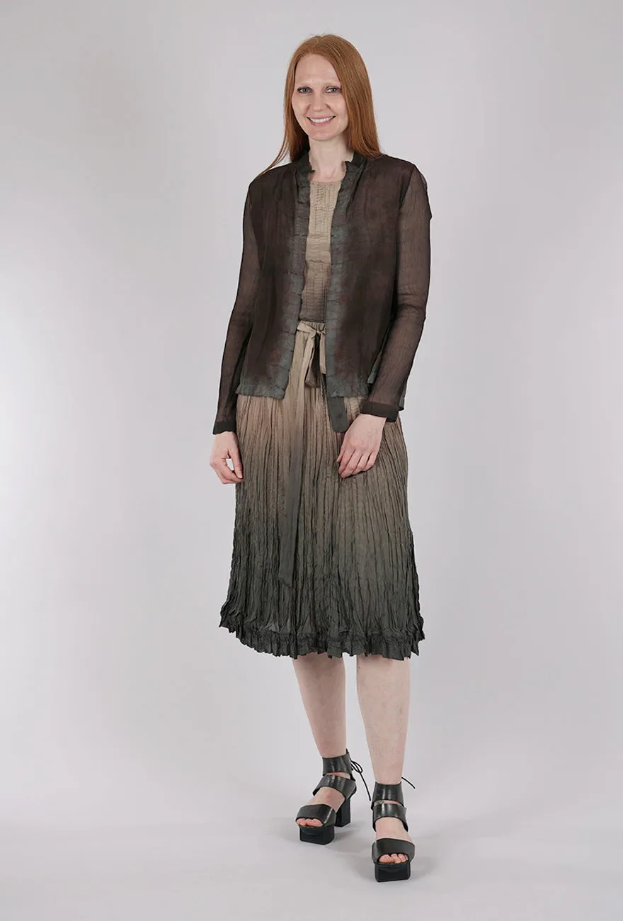 Hand-Dyed Silk Cardie, Espresso Flex Fit