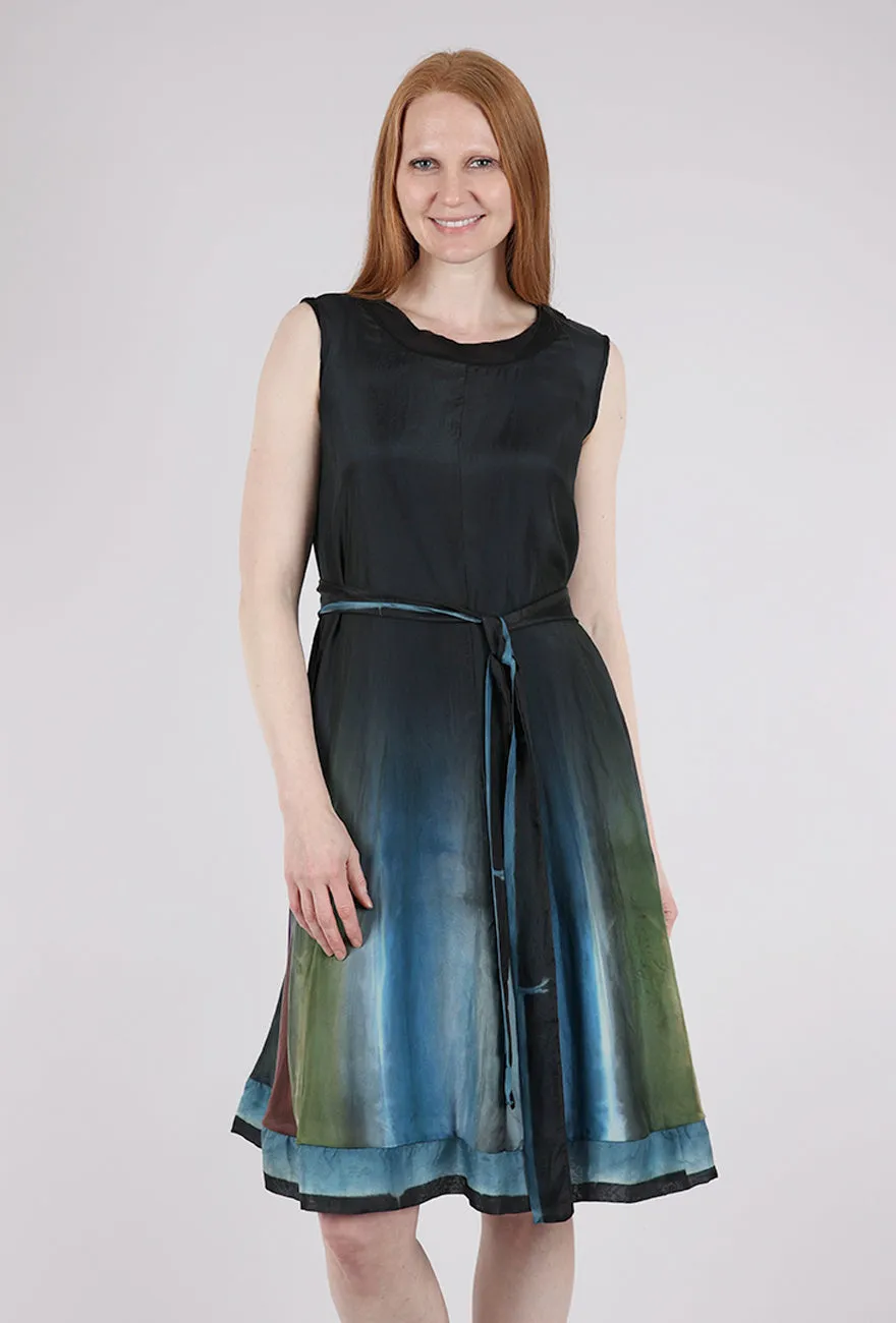 Timeless Energy Dressy Glow Hand-Dyed Silk Dress, Marine