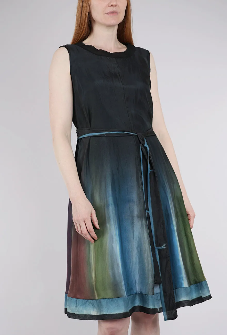 Hand-Dyed Silk Dress, Marine Casual Clothing