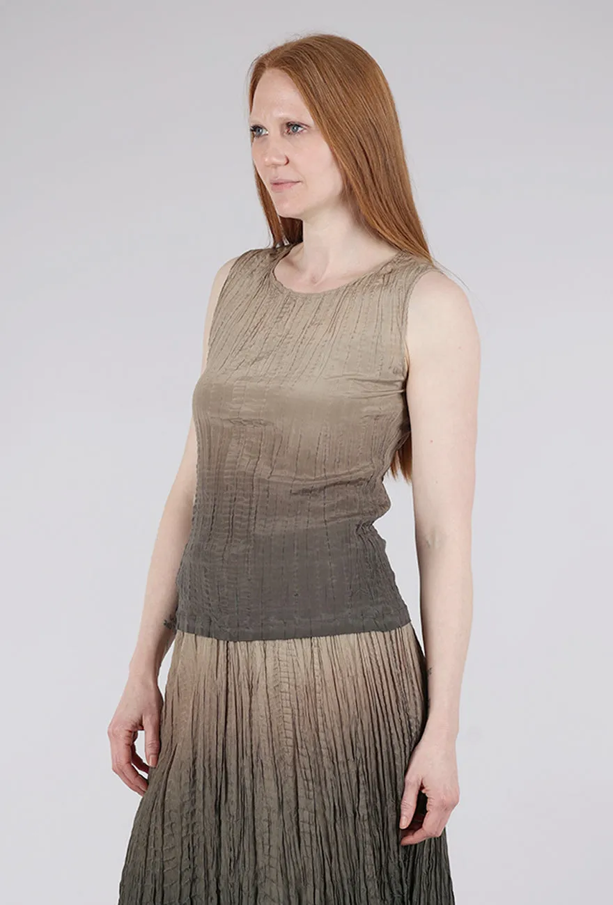 Hand-Dyed Silk Shell, Oxide Fashionable Design
