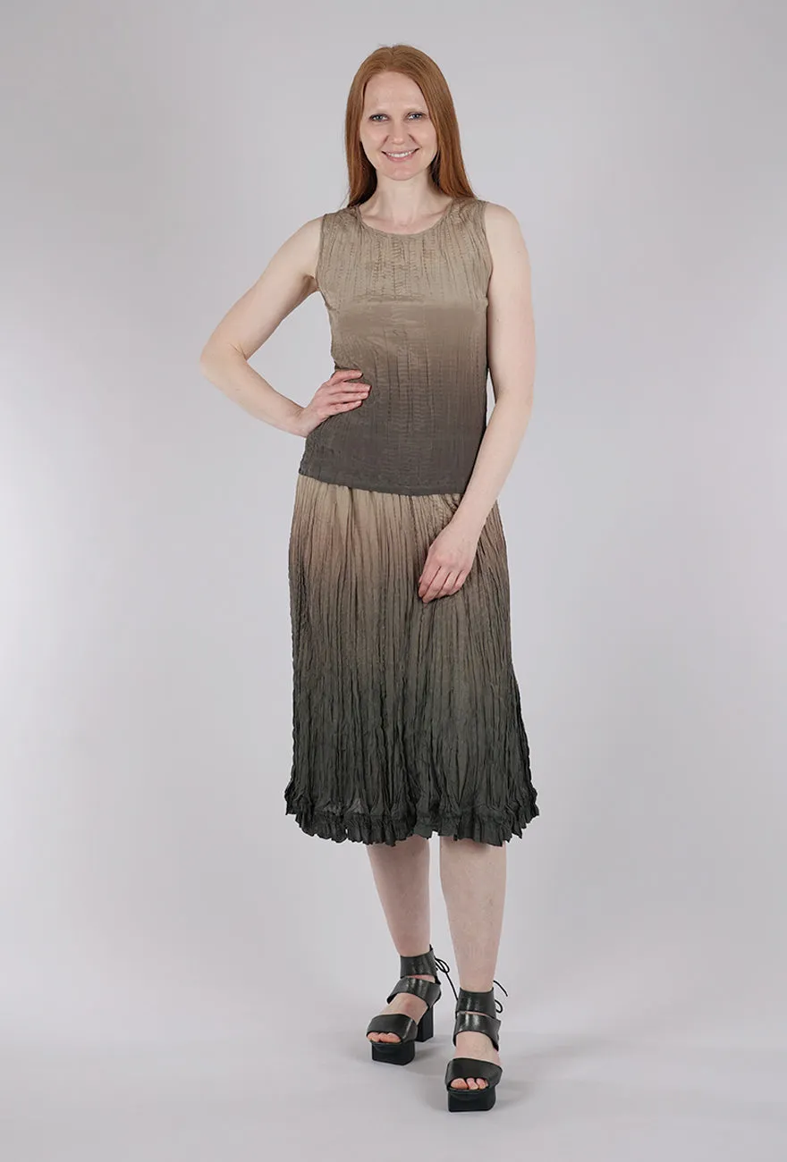 Hand-Dyed Silk Shell, Oxide Fashionable Design