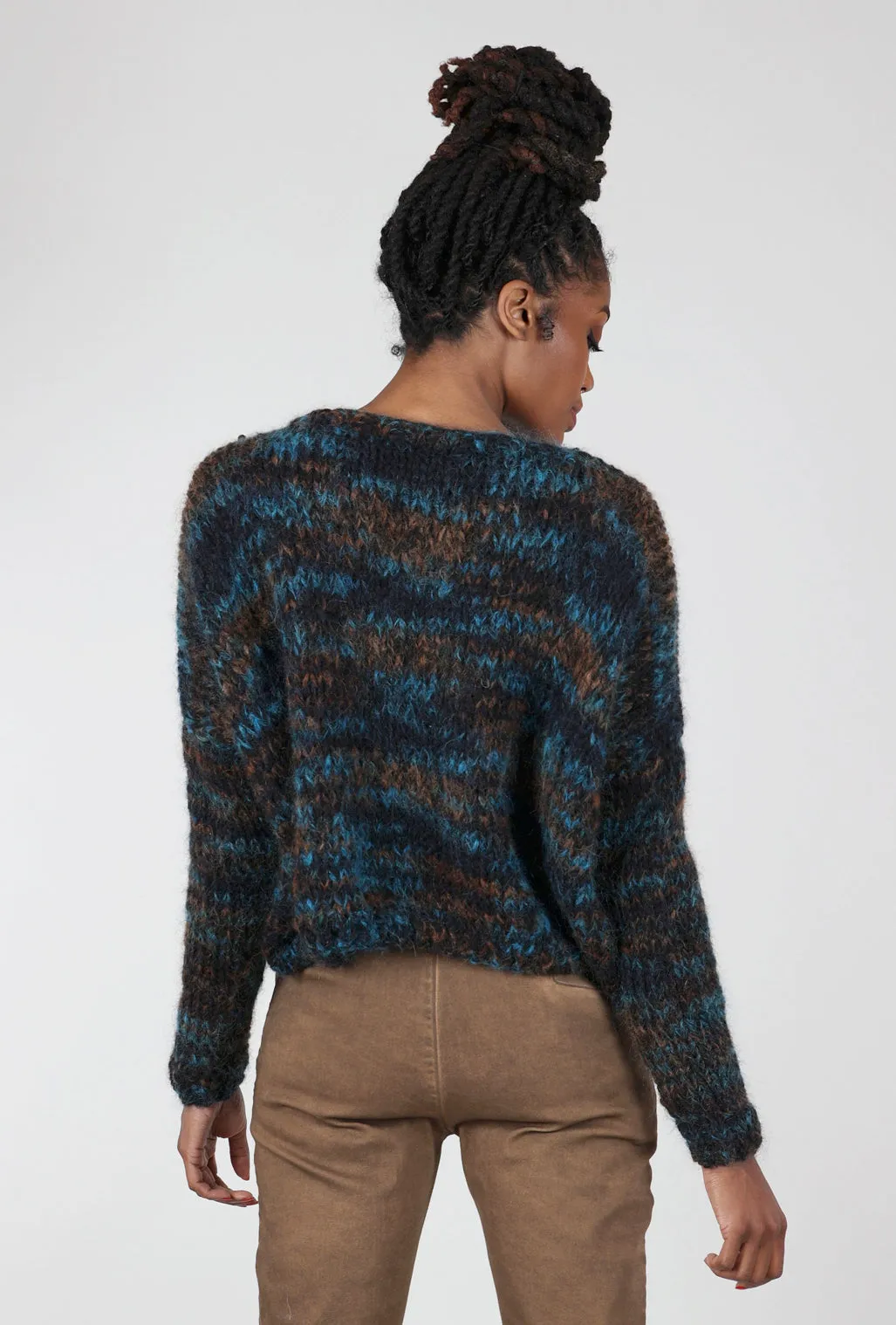 Hand-Knit Kurt Sweater, Rust Knit Fine