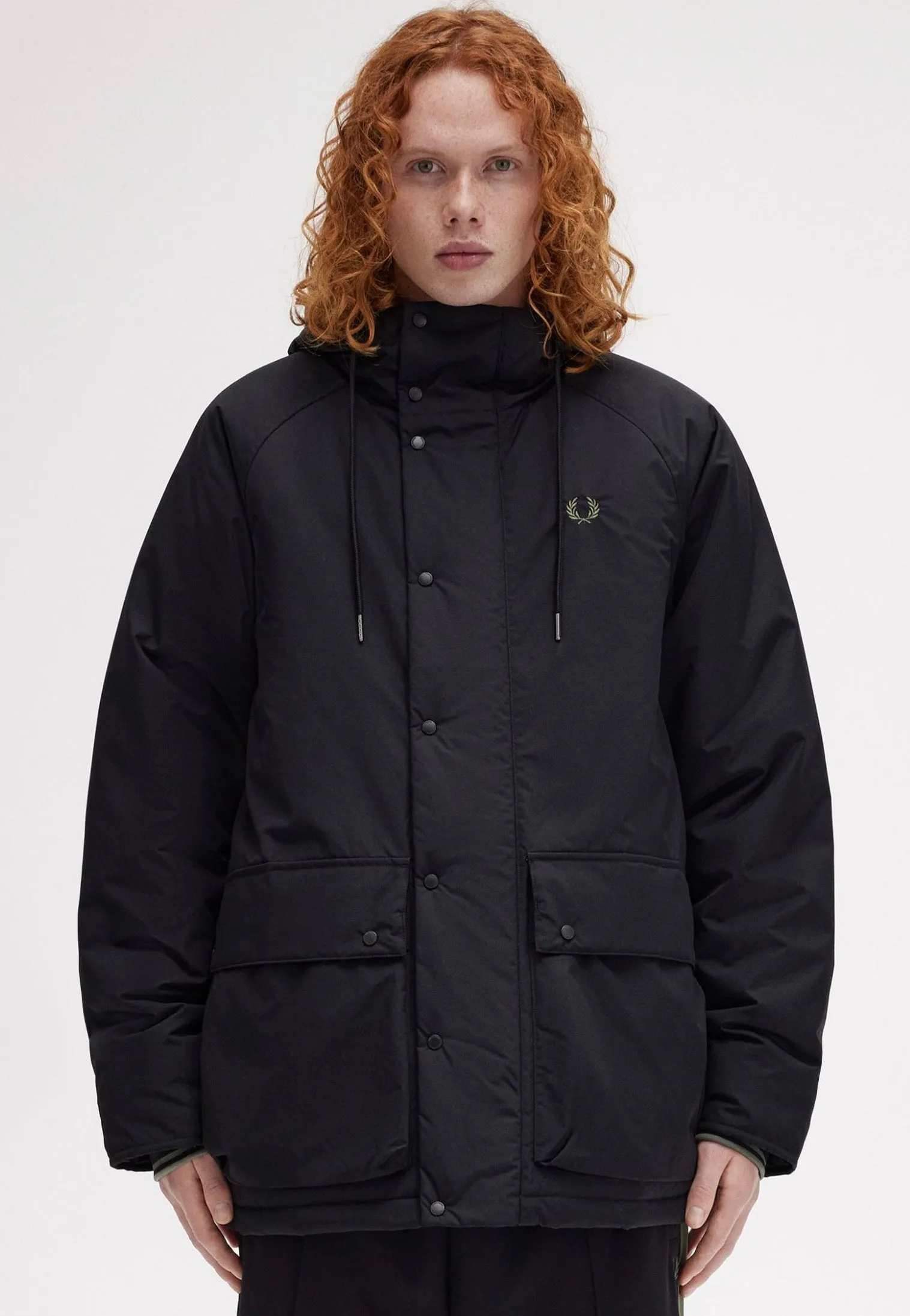 Thermal Jacket Fred Perry - Padded Zip Through Black - Jacket