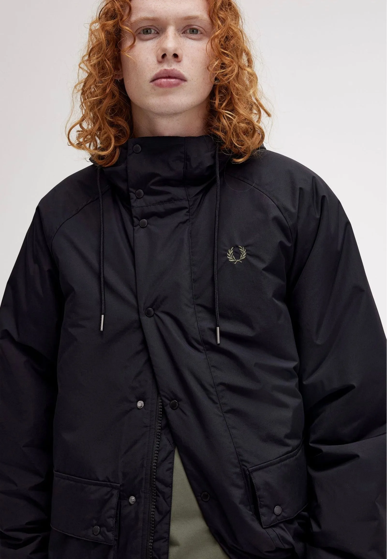 hand - washable Fred Perry - Padded Zip Through Black - Jacket