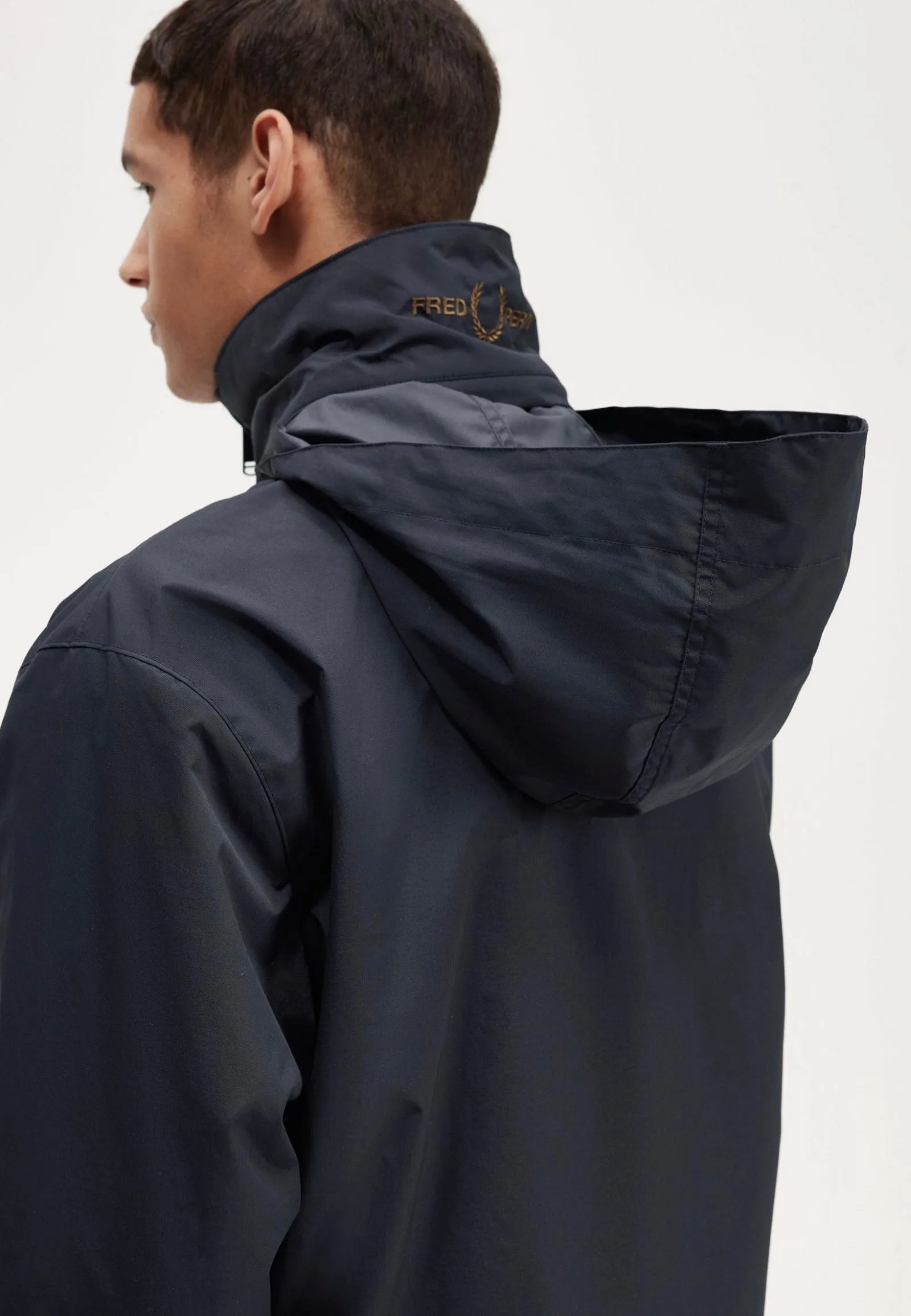Harp Fred Perry - Patch Pocket Zip Through Navy - Jacket