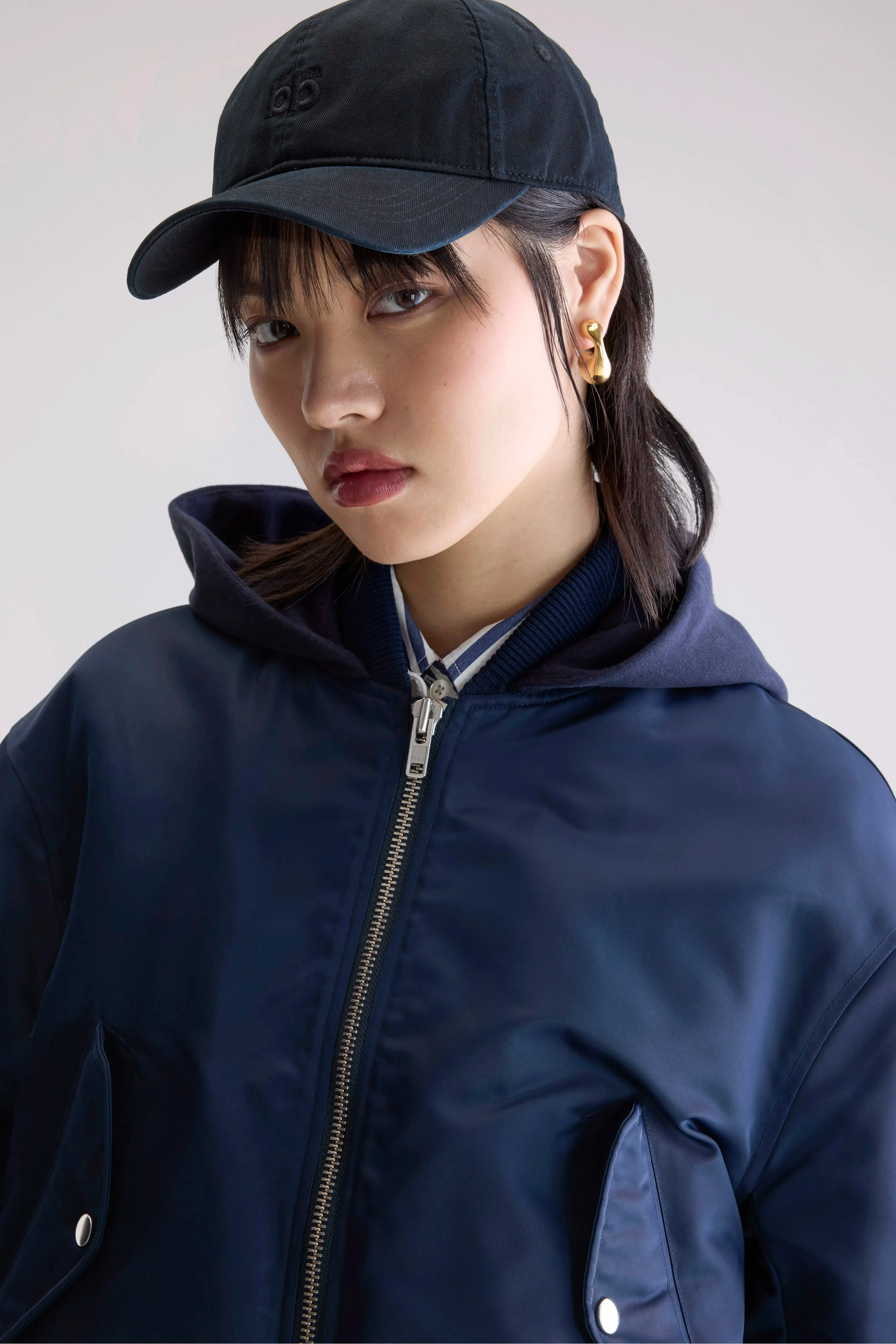 Harty bomber jacket (252 / W / NAVY) Urban Ready Look
