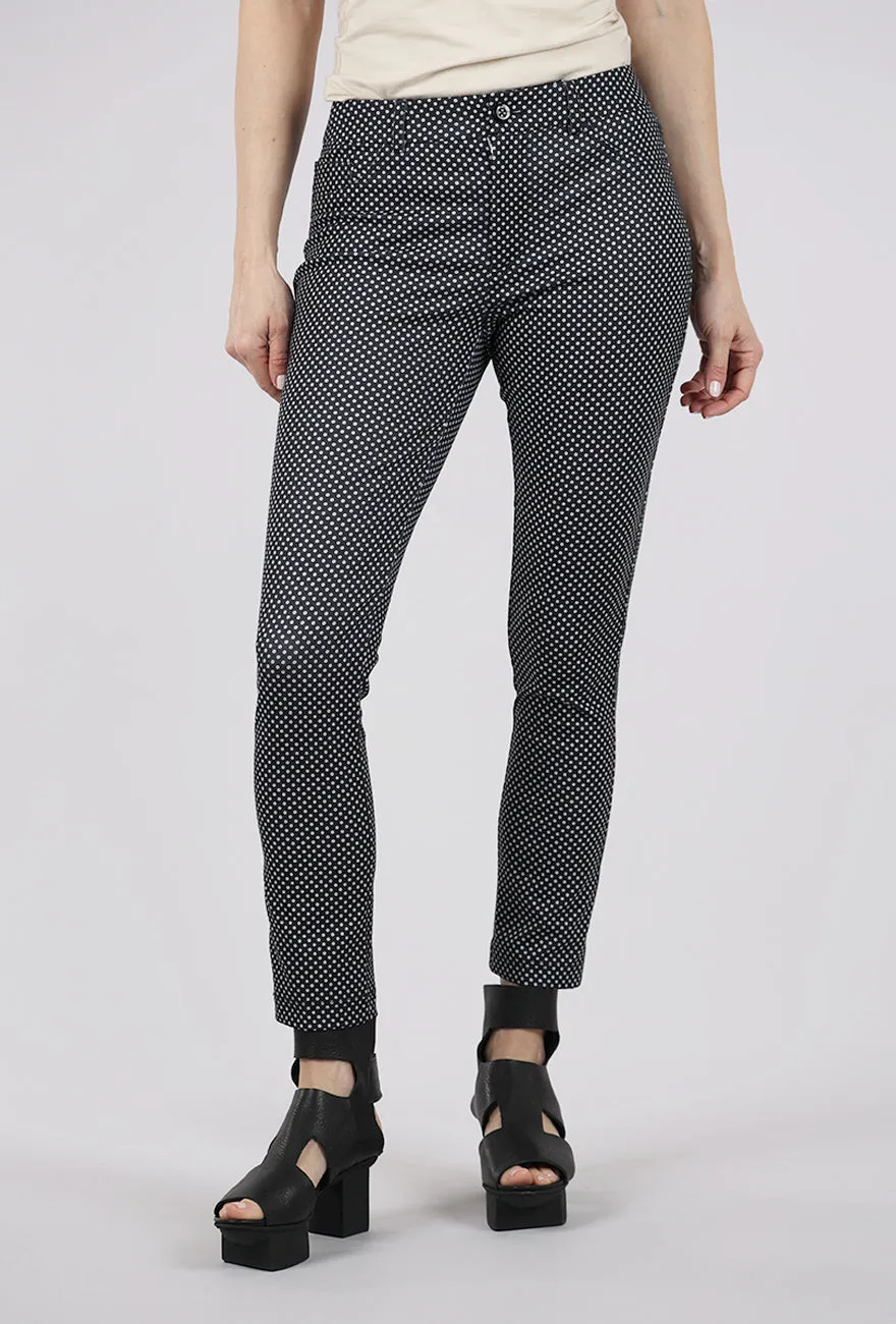 Hayes Crop Pant, Black Dot Functional Style
