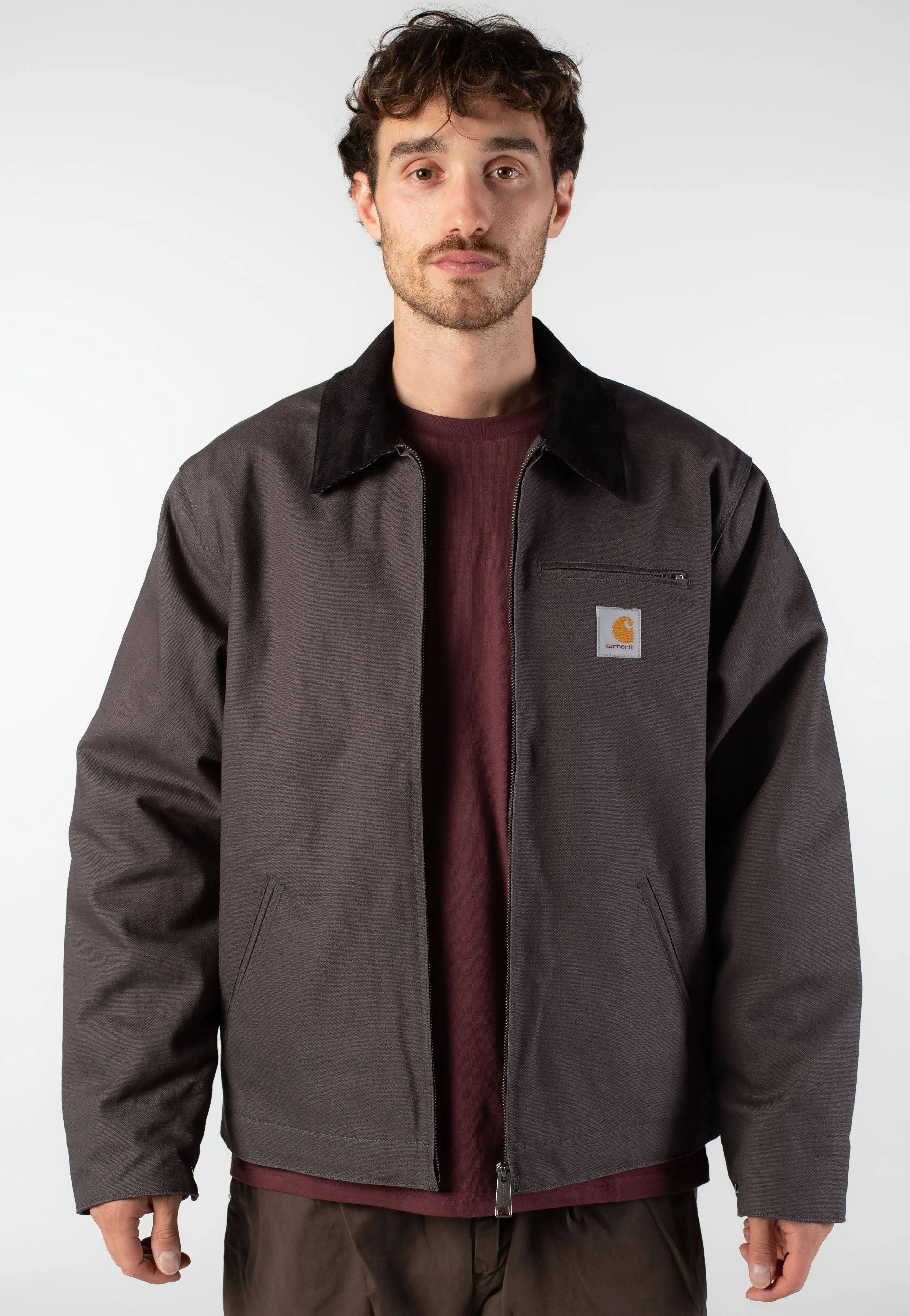 Brown Carhartt WIP - Detroit Rigid Graphite/Black - Jacket