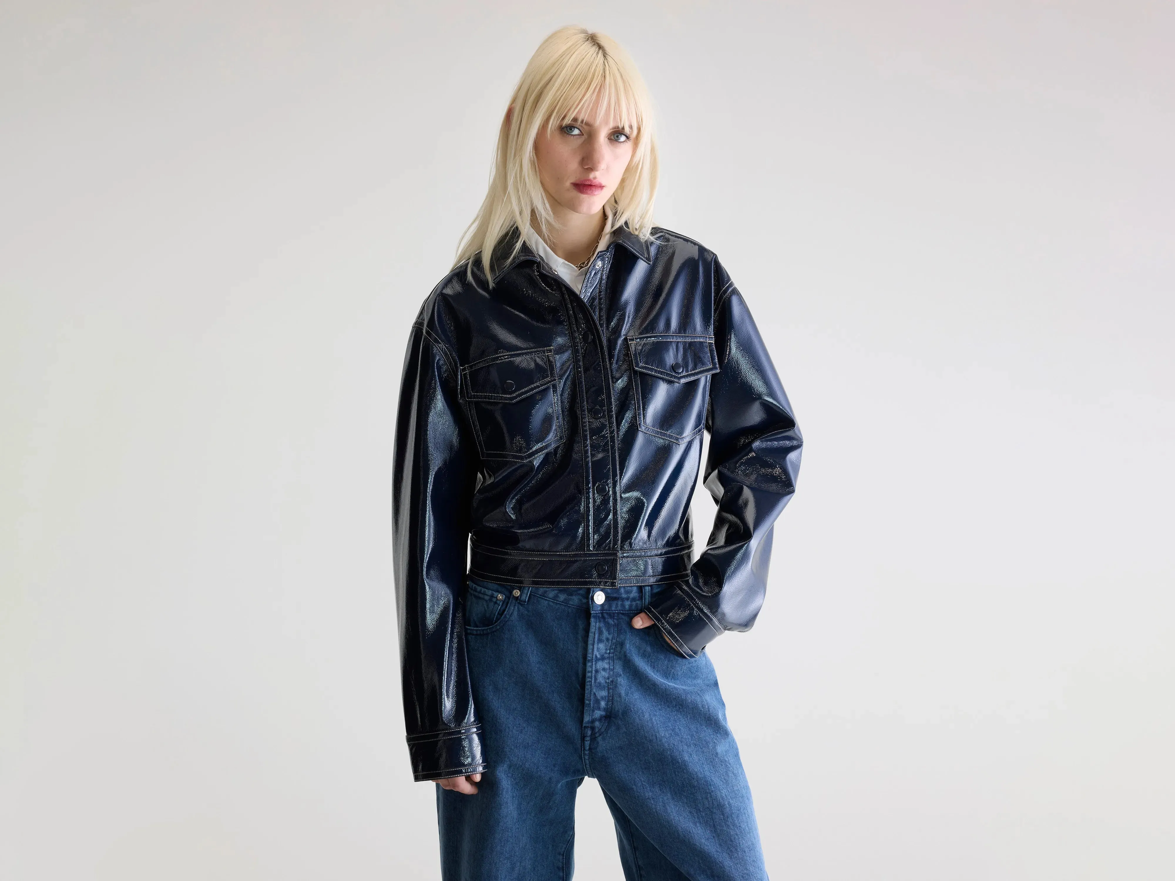 Houry relaxed jacket (252 / W / CAPTAIN) Notch Lapel Removable Hood