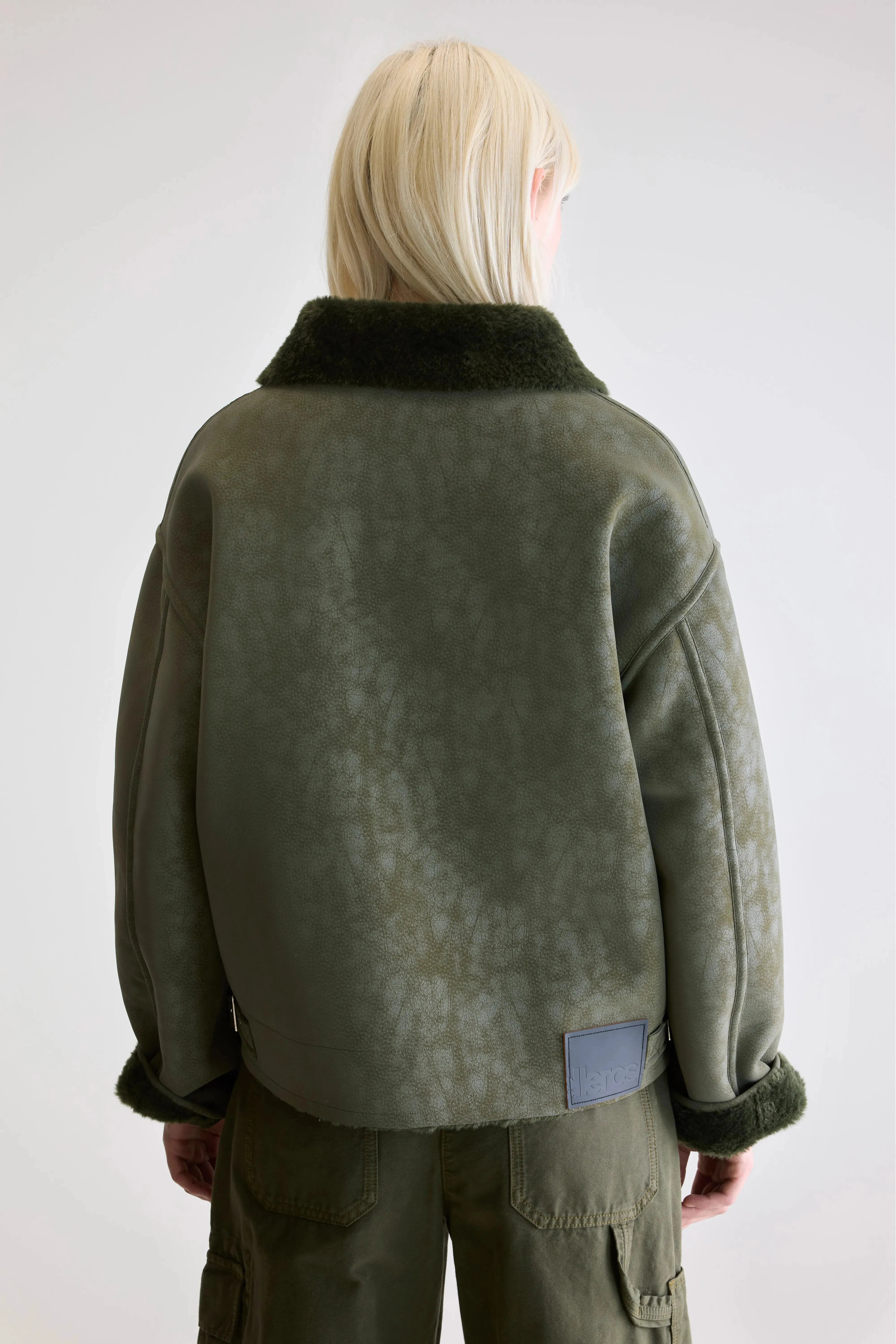 Hedwee biker jacket (252 / W / FOREST) Bold Street Look