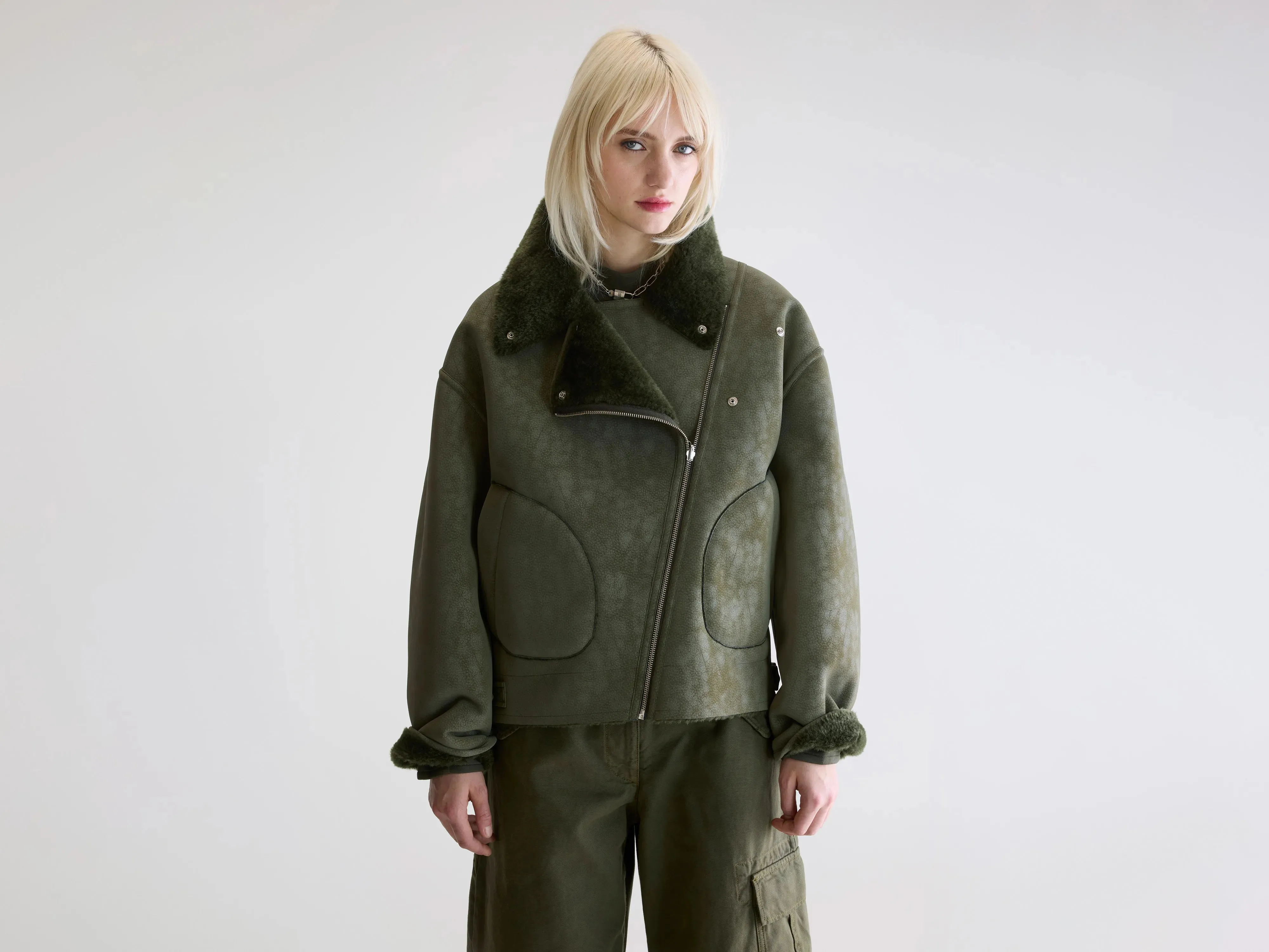 Hedwee biker jacket (252 / W / FOREST) Compact Design Everyday Active Style