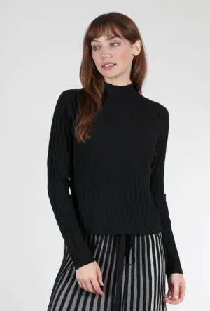 Daza Sweater, Black Cozy and warm wool sweater Knitwear for layering