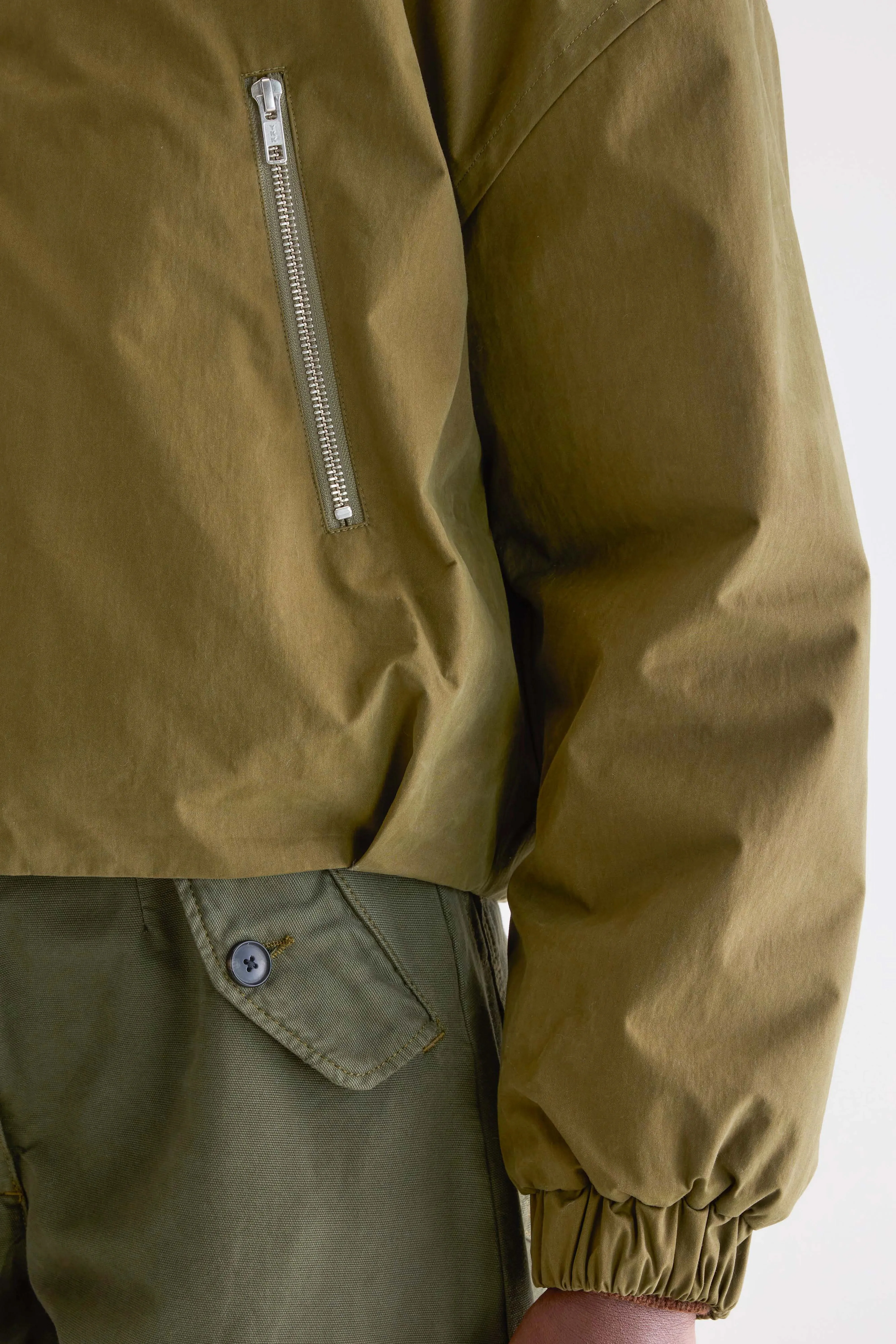 Herna cropped jacket (252 / W / MILITARY) Luxe Layers