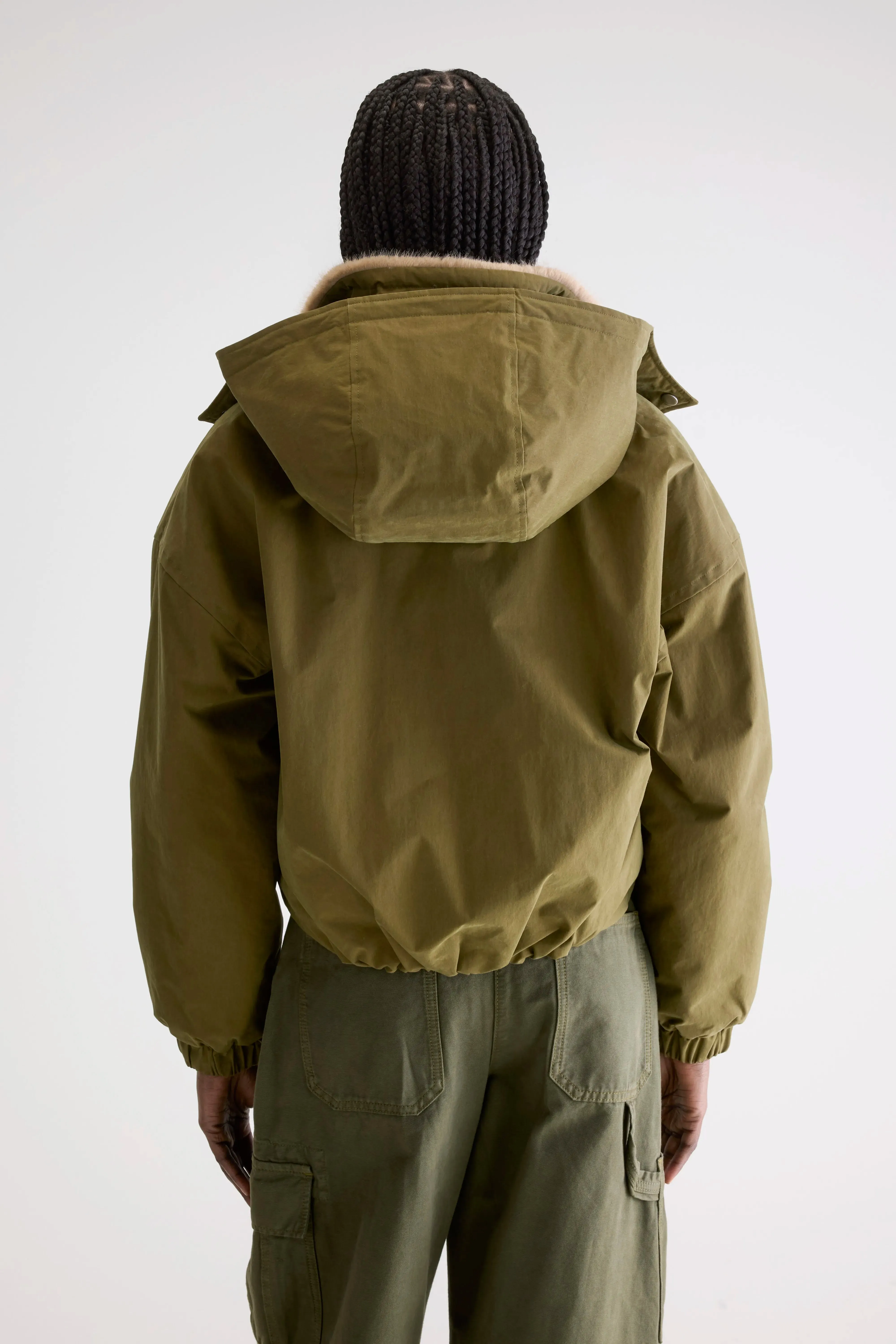 Herna cropped jacket (252 / W / MILITARY) Luxe Layers