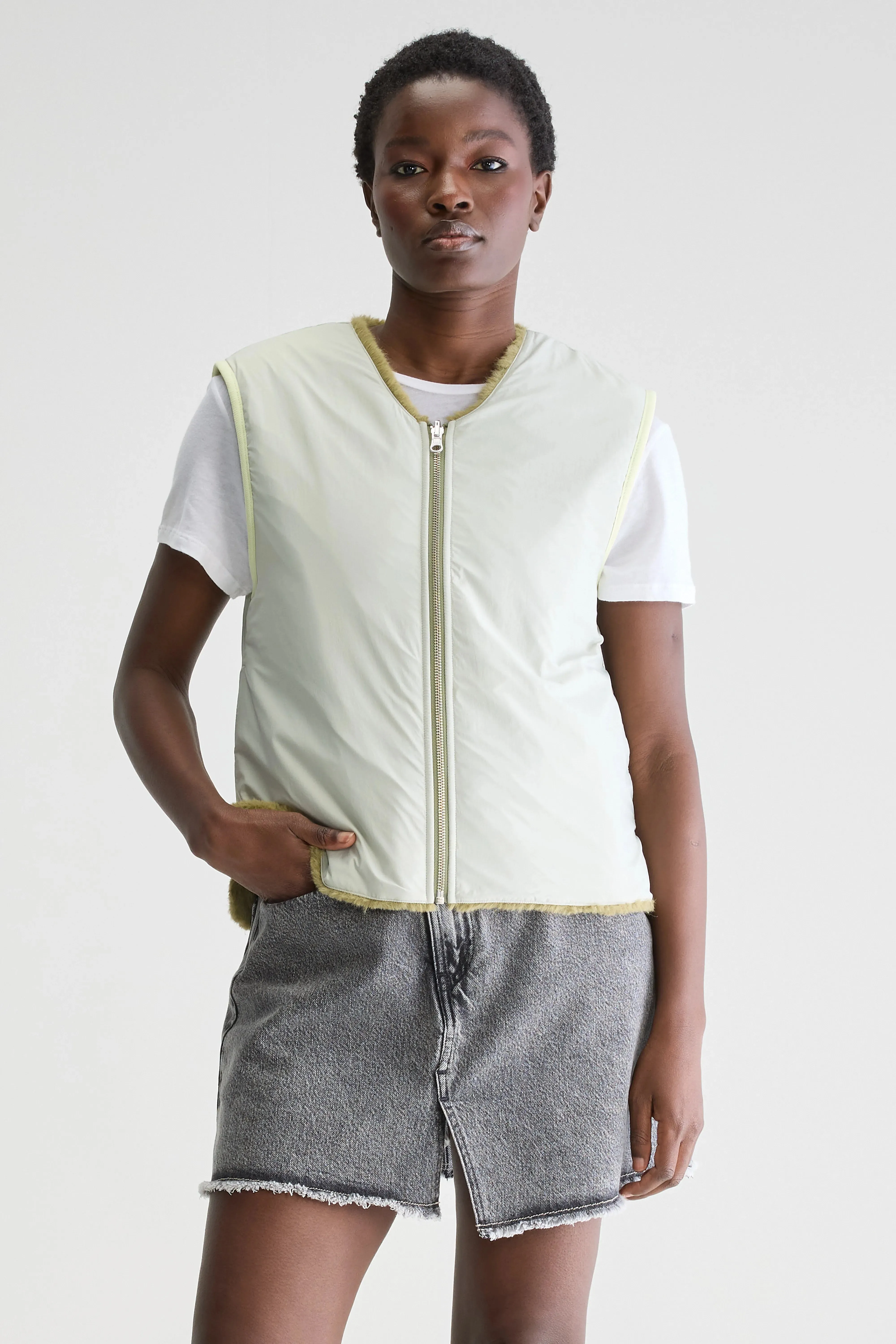 Hess sleeveless jacket (251 / W / DESERT SAGE) Outdoor Ready