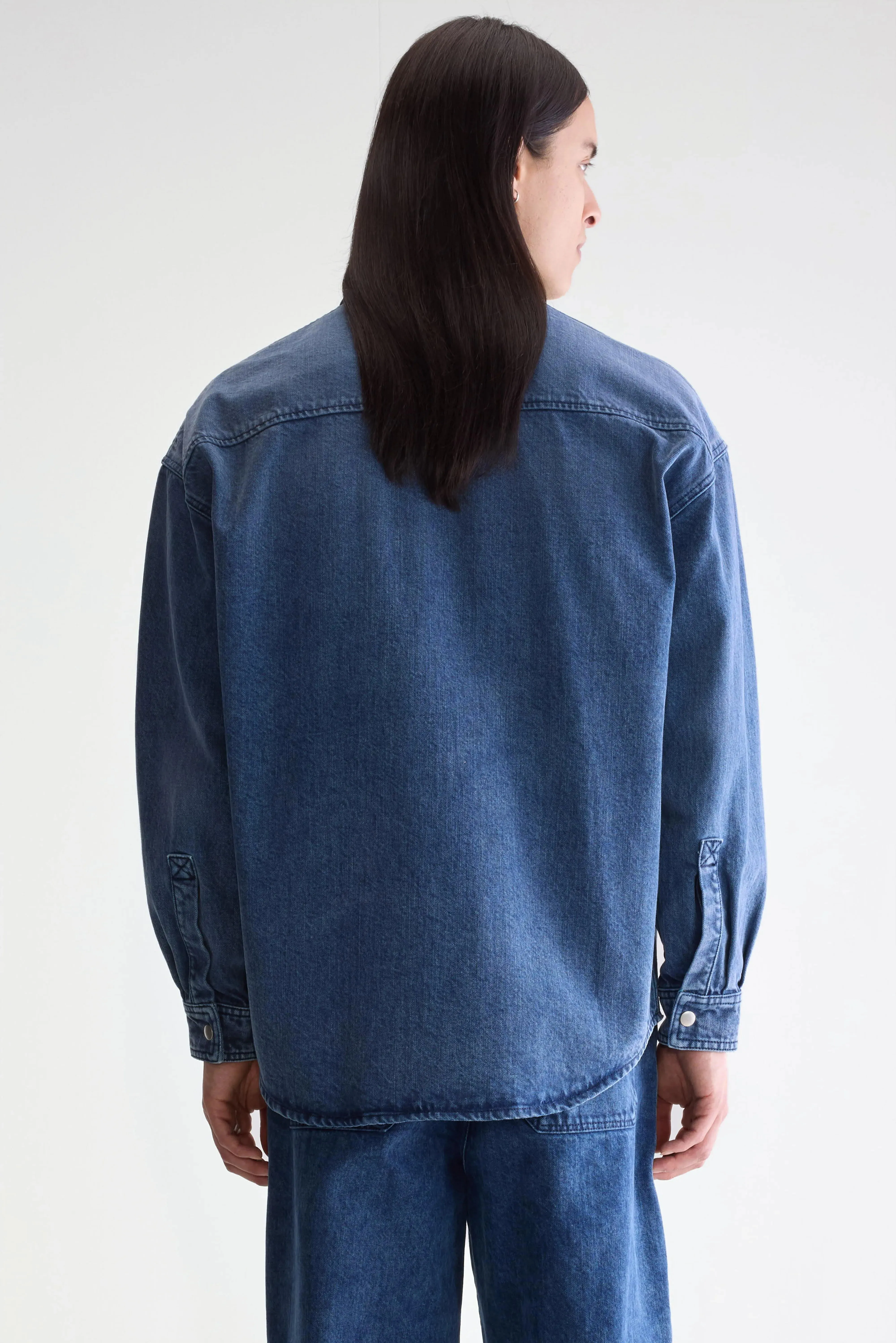 Hidden Pocket Poach overshirt (252 / M / BLUE SNOW)