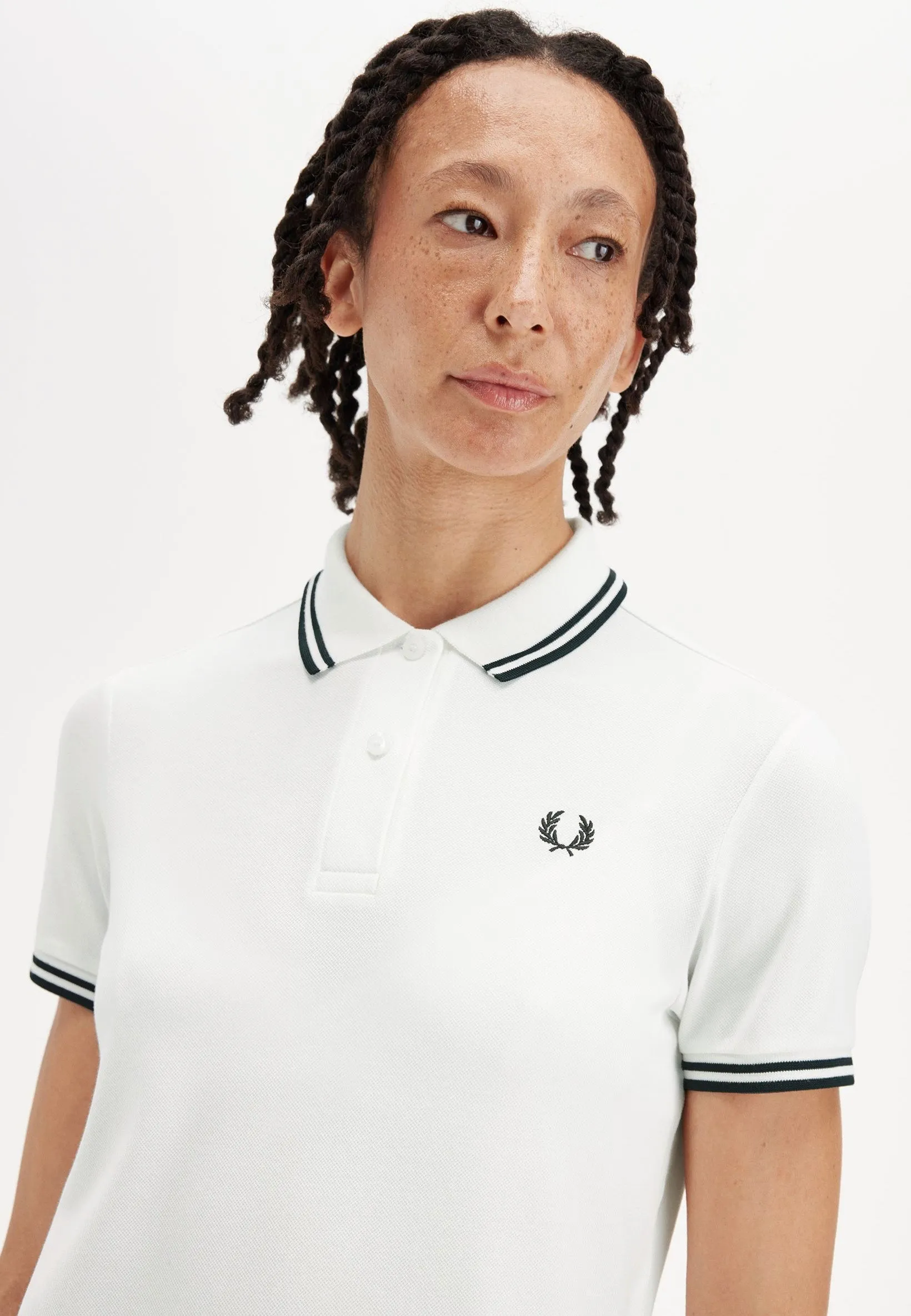 High - end Garment Fred Perry - The Twin Tipped Snow White/Court Green - Dress