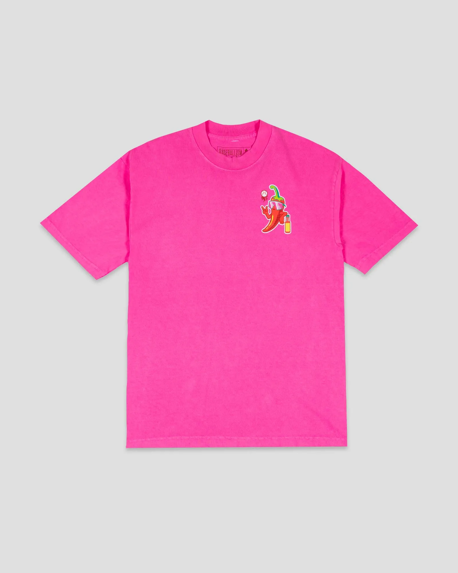 High Heat Hot Sauce Glow in the Dark Relaxed Fit T-Shirt (Hot Pink) Loungewear