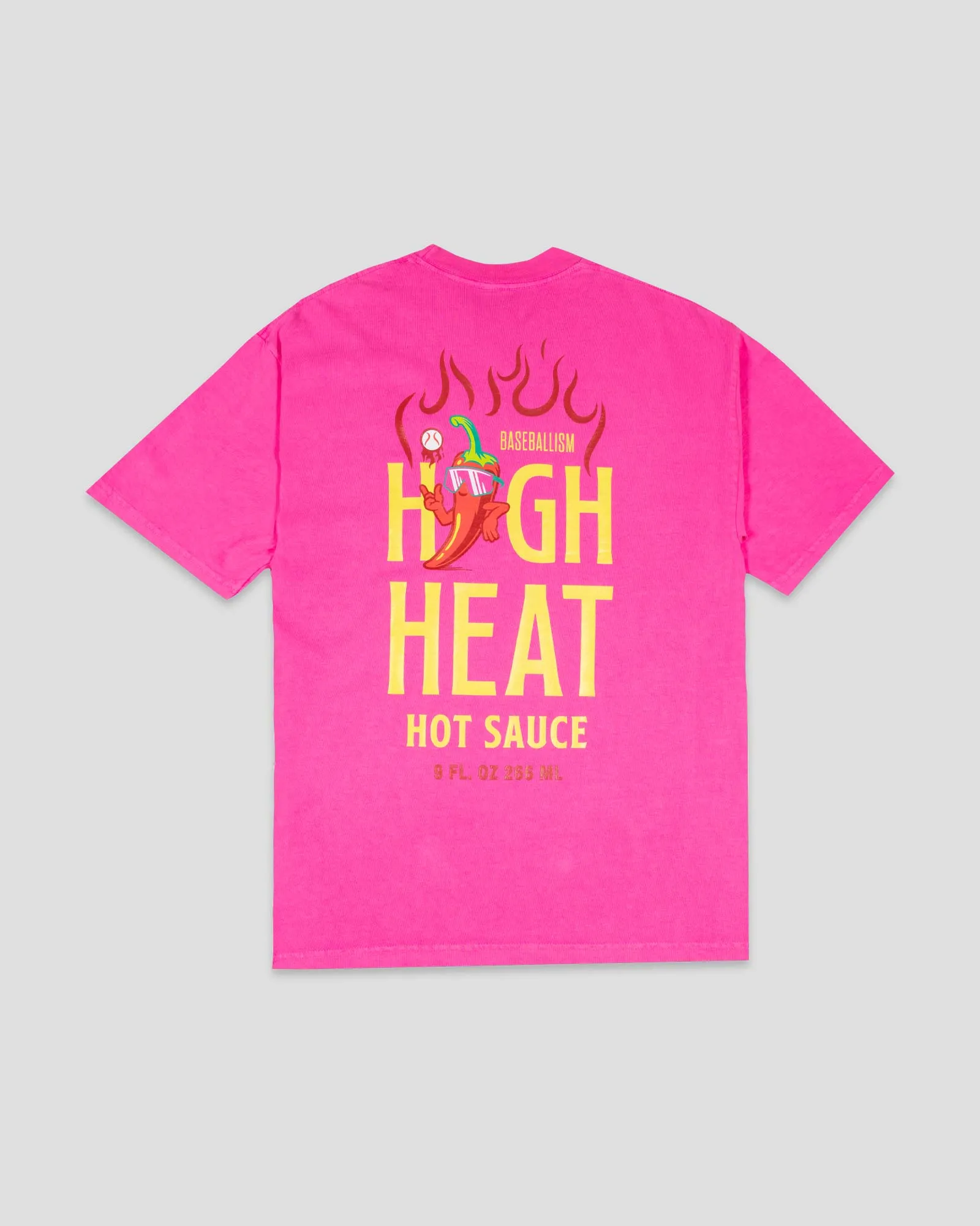 High Heat Hot Sauce Glow in the Dark Relaxed Fit T-Shirt (Hot Pink) Loungewear