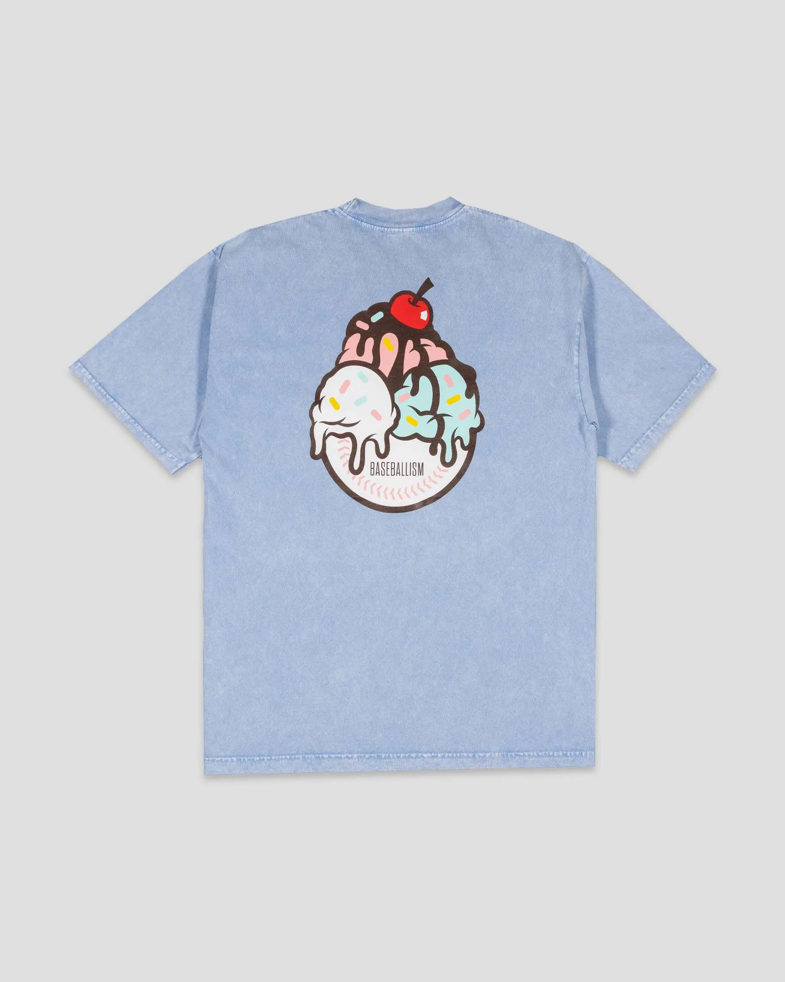 Pocket Design easy to pair Frozen Treats Ice Cream Sundae Relaxed Fit T-Shirt (Cotton Candy)