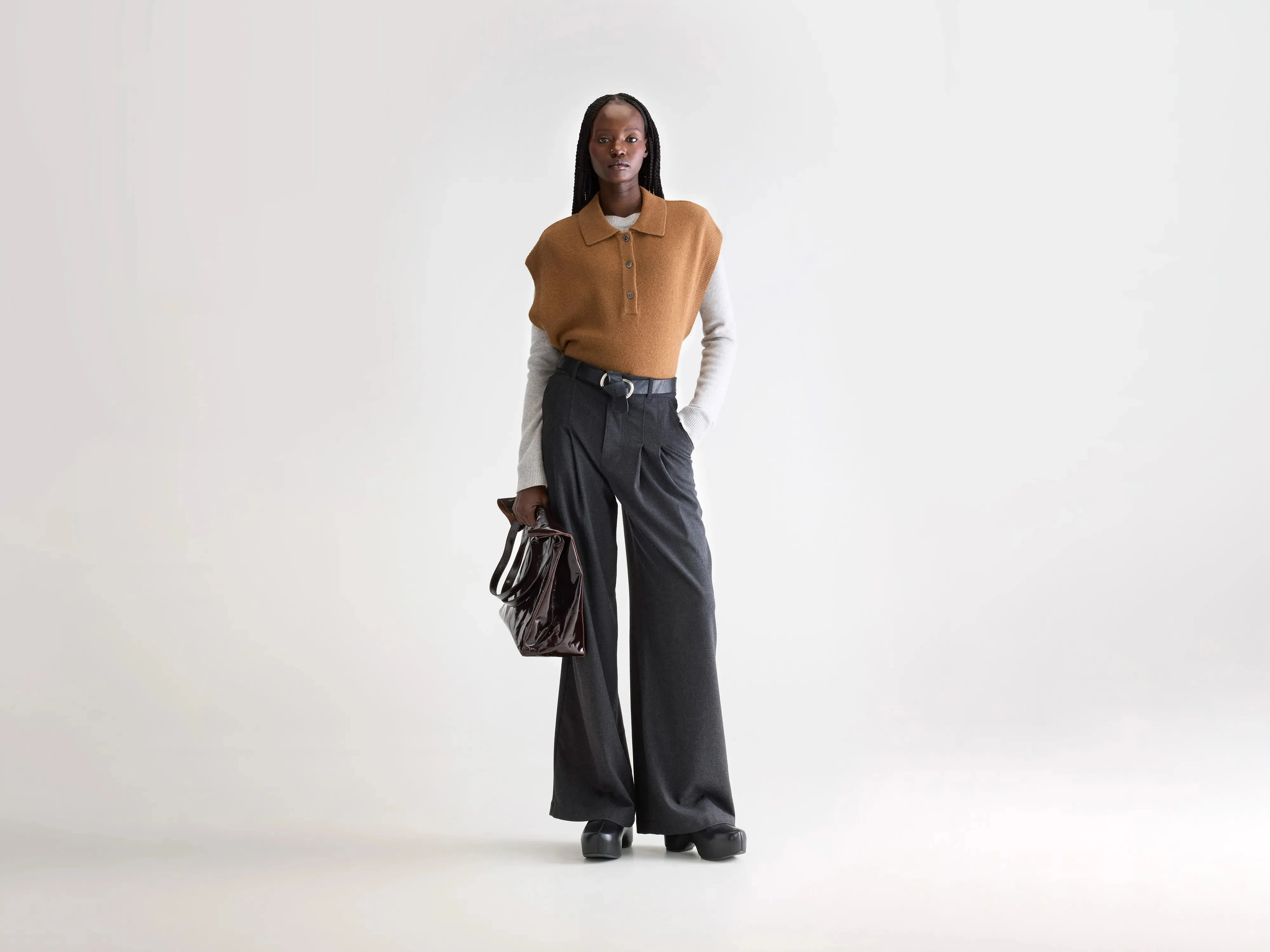 Tapered ankle Sixtine tailored trousers (252 / W / ANTHRACITE)