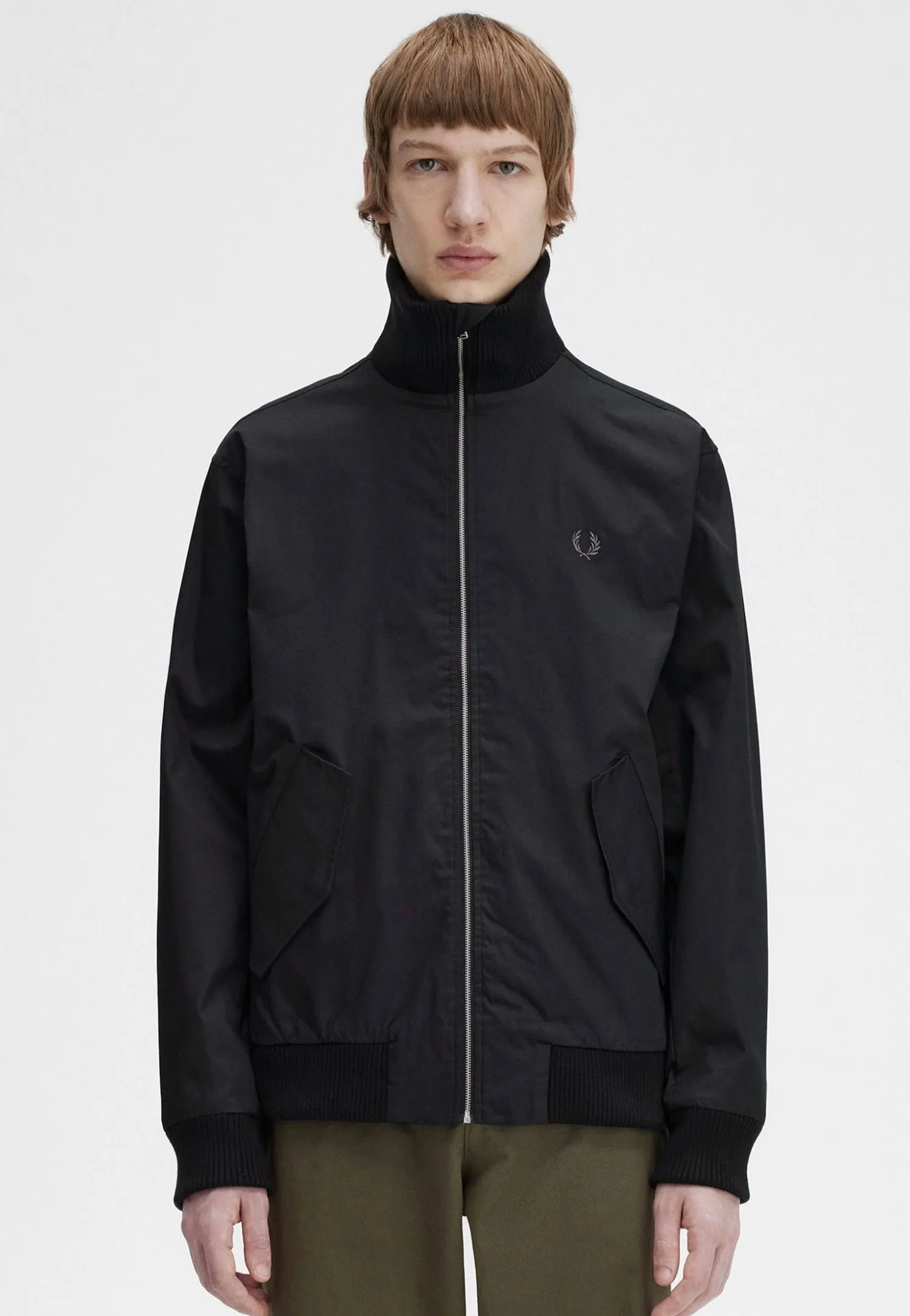 Fred Perry - Knitted Rib Tennis Black - Jacket morning Labor