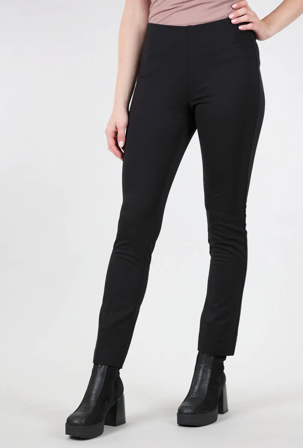 High Waist Annie Ponte Pant, Black