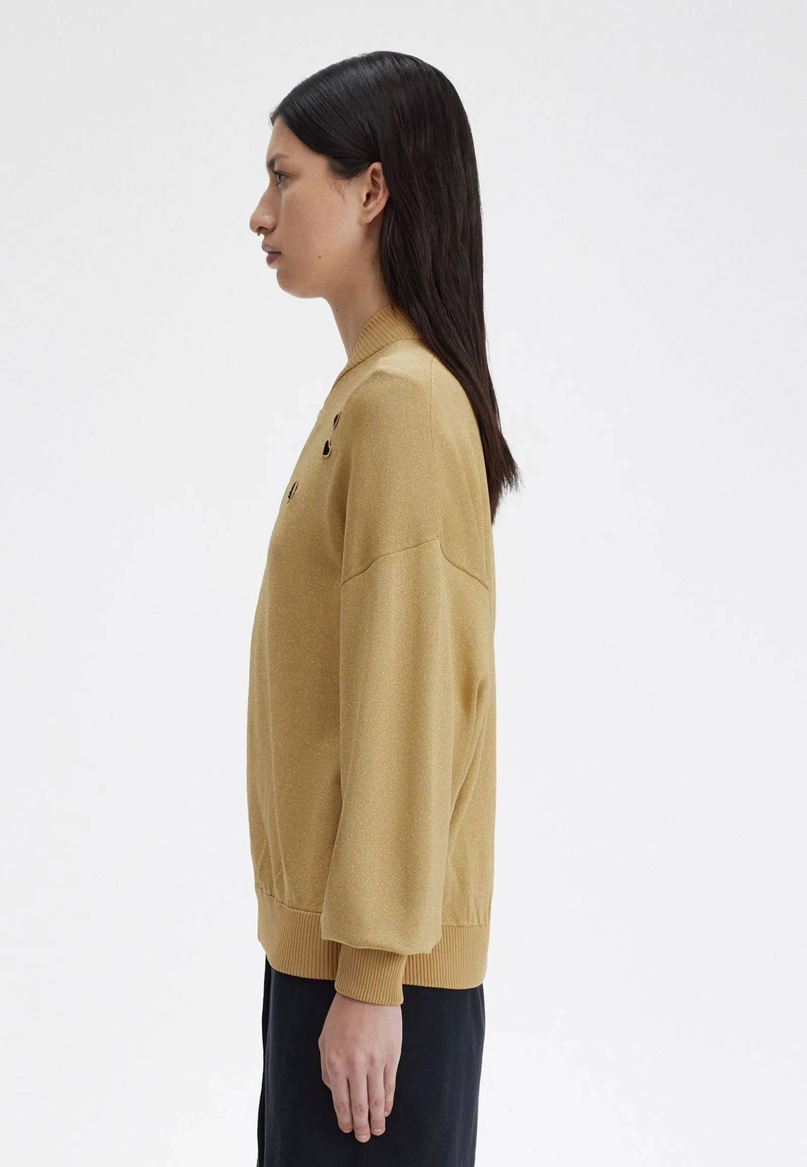 Historical styles Fred Perry x Amy Winehouse - Metallic Knitted 1964 Gold - Jacket