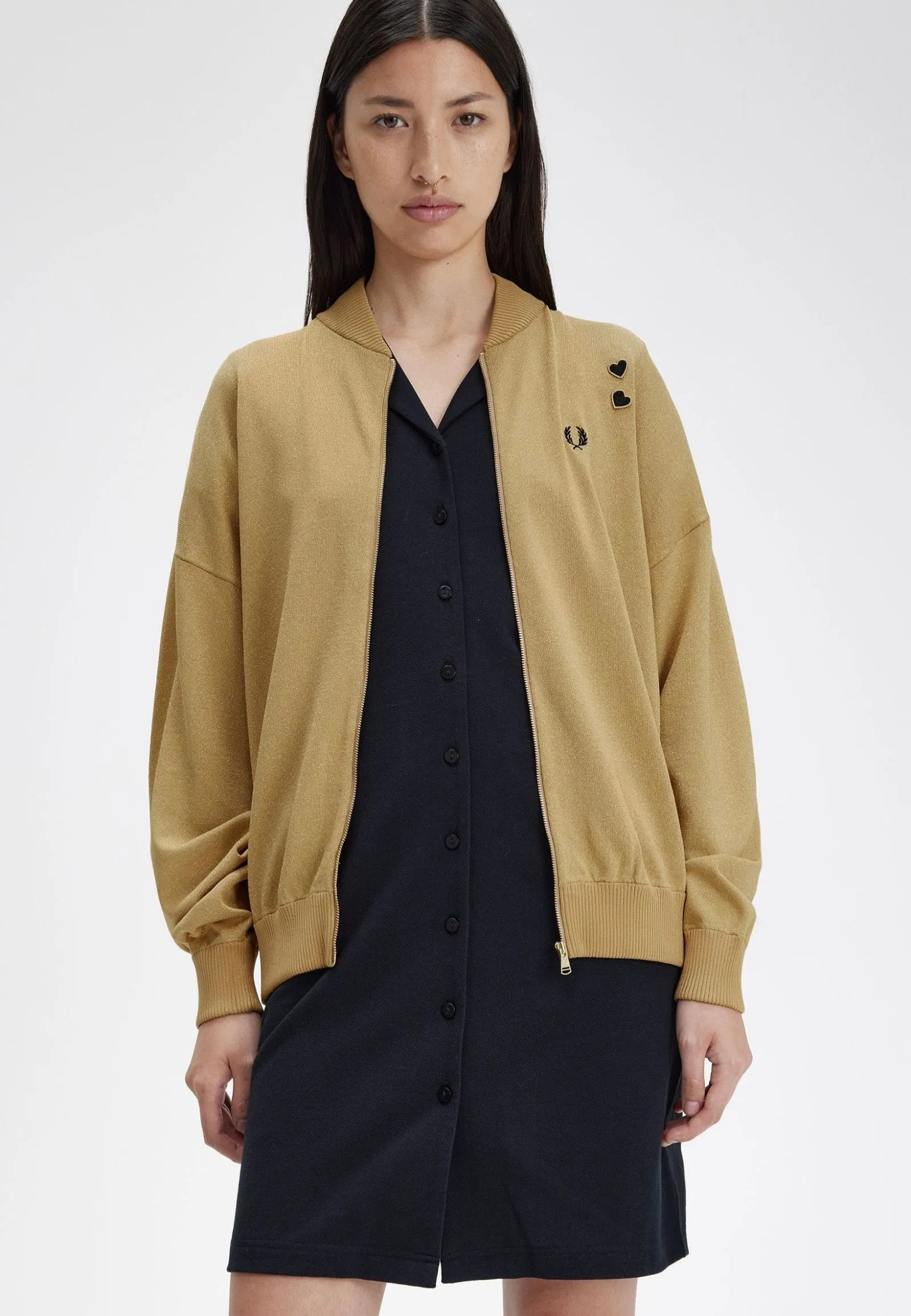 Historical styles Fred Perry x Amy Winehouse - Metallic Knitted 1964 Gold - Jacket