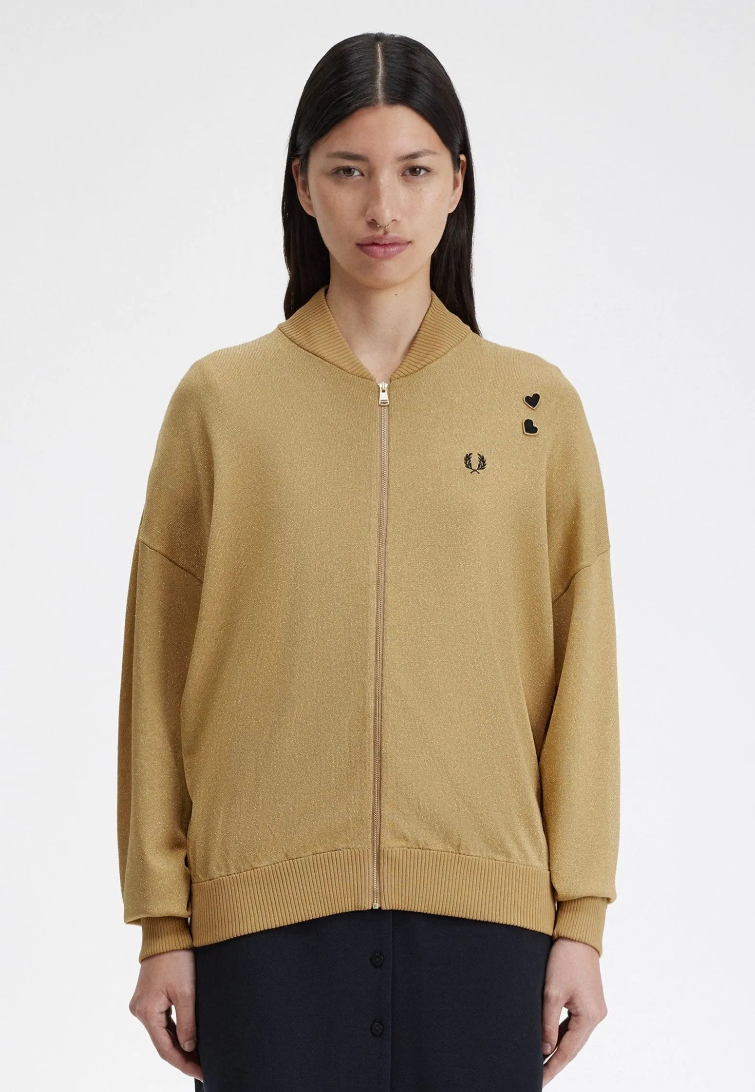 Historical styles Fred Perry x Amy Winehouse - Metallic Knitted 1964 Gold - Jacket