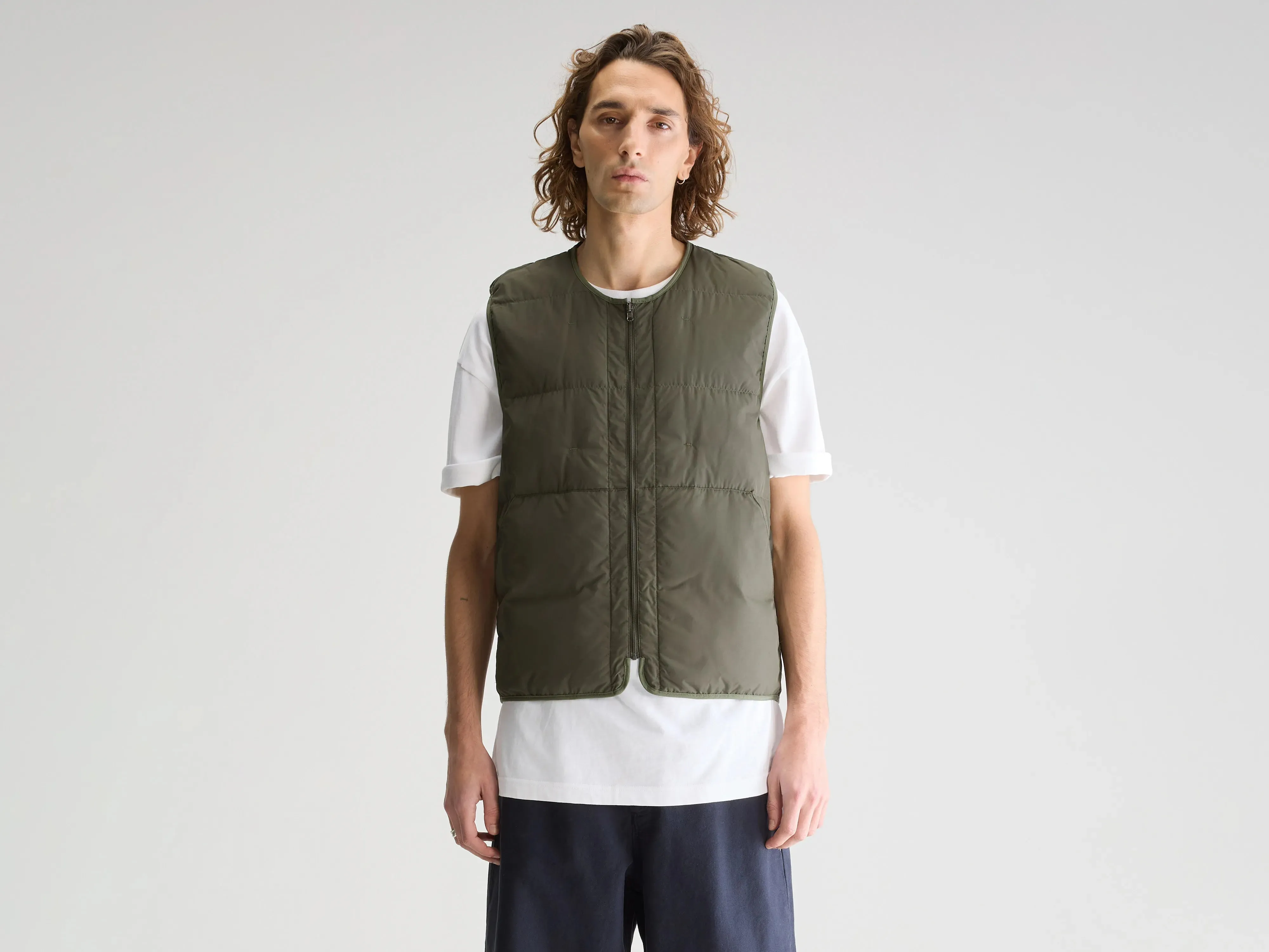 Hoch bodywarmer (251 / M / DARK OLIVE) Minimalist Style