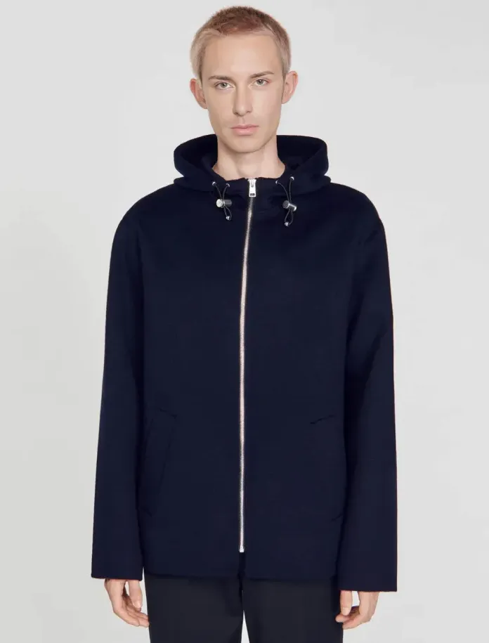 Hooded windcheater Linen look