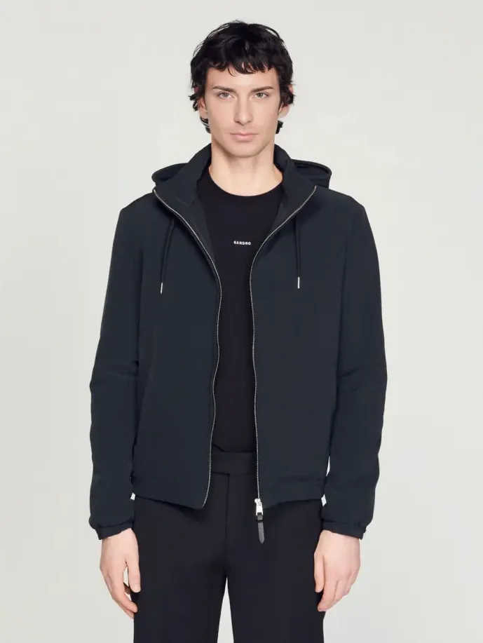 Hooded windcheater Linen look