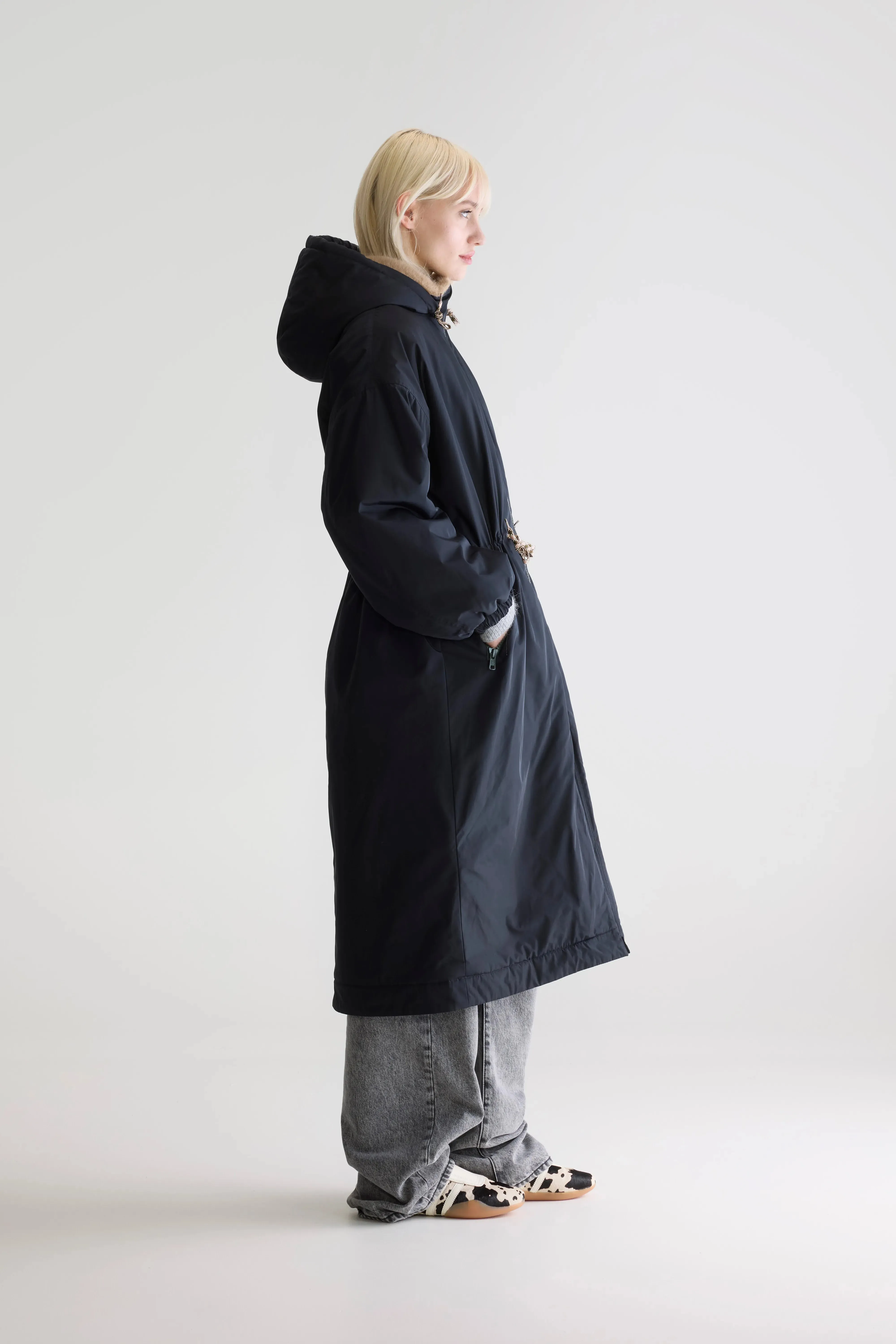Hosfo hooded coat (252 / W / NAVY) Compact Form
