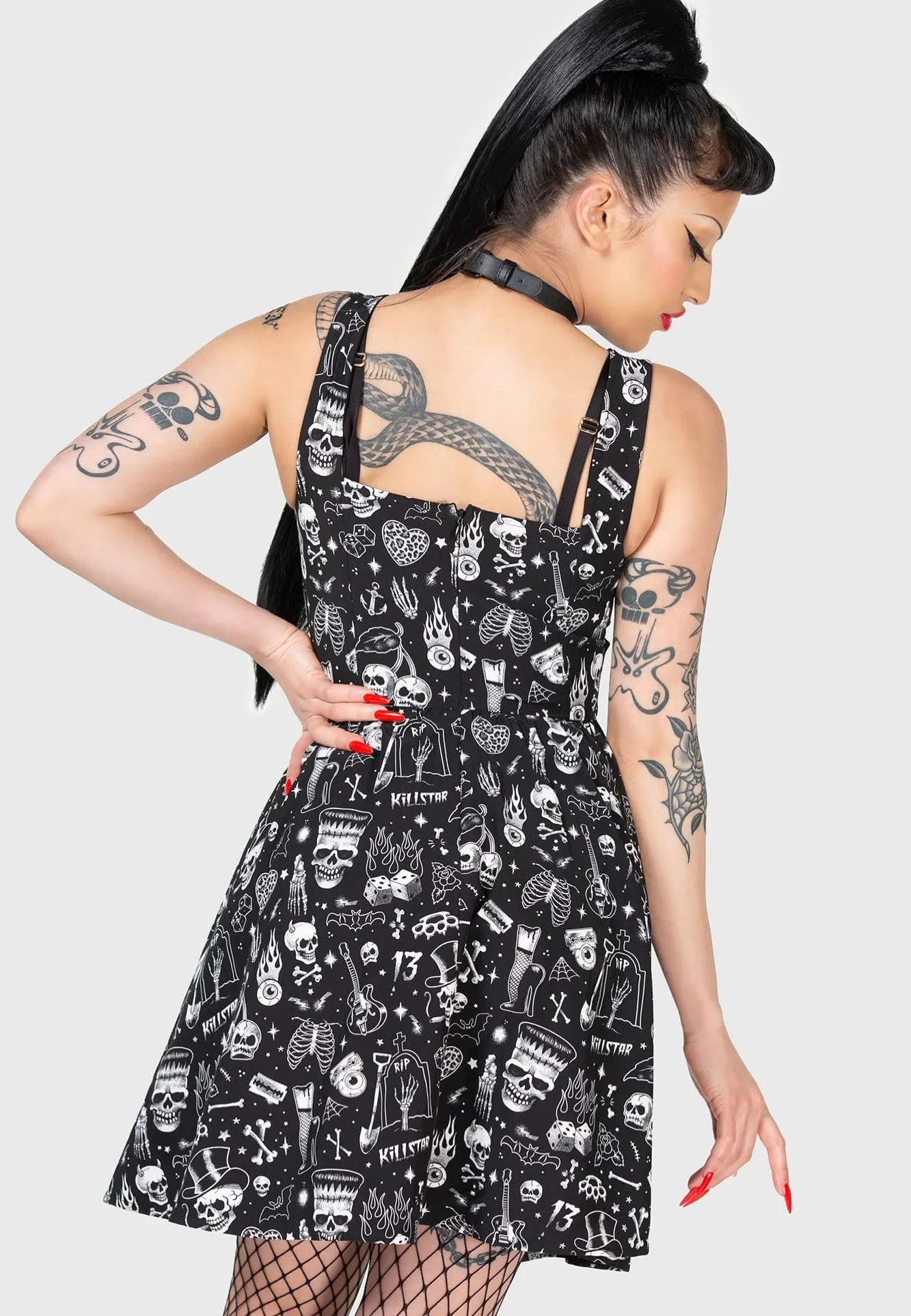 hypoallergenic Killstar - Flipped Mini Black - Dress