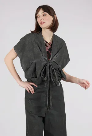 Ilias Woven Kimono, Cold Black Classic Look Chic Urban