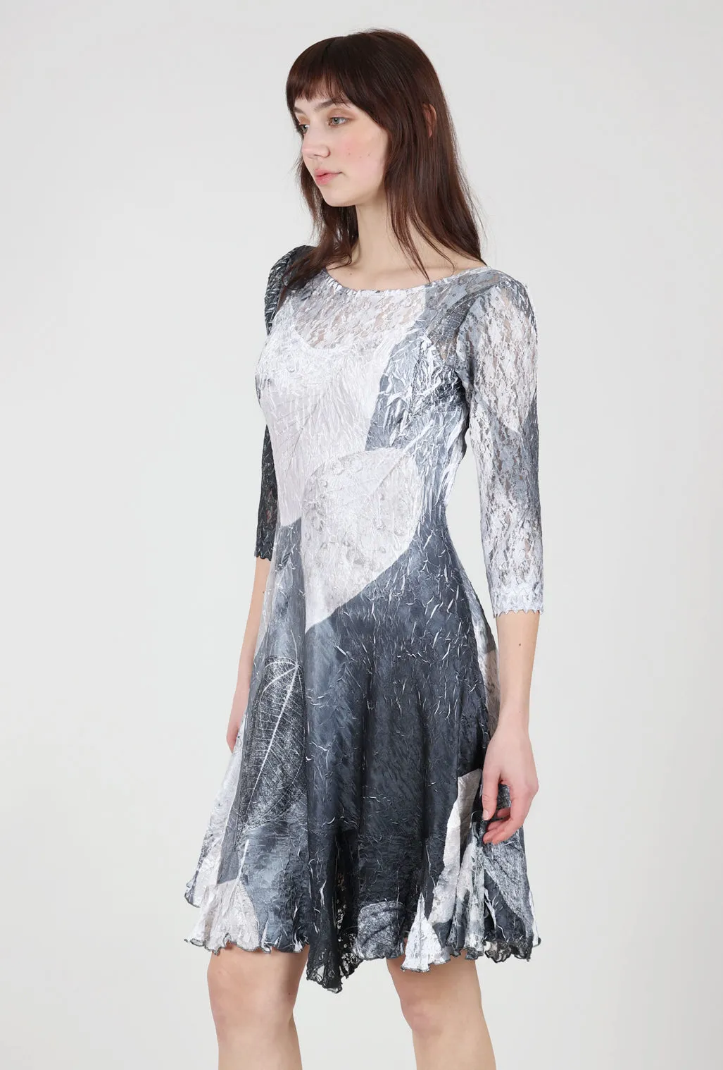 Ilsa Lace Neck Dress, Black Monet Trendy Ensemble