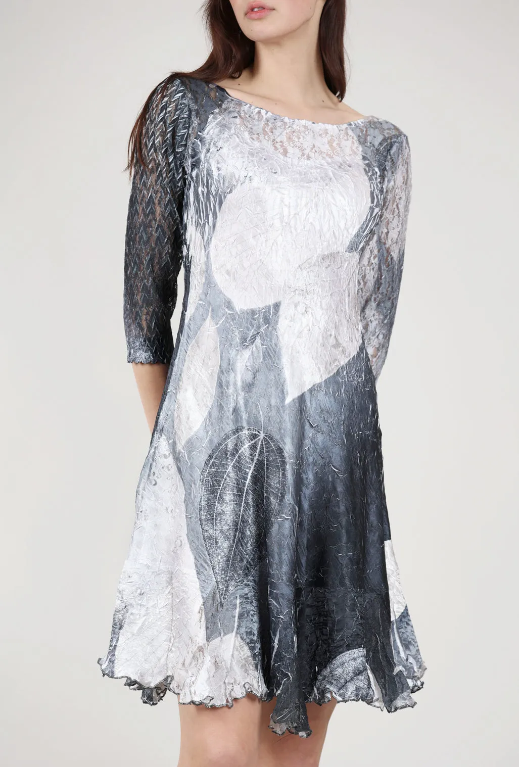Ilsa Lace Neck Dress, Black Monet Trendy Ensemble