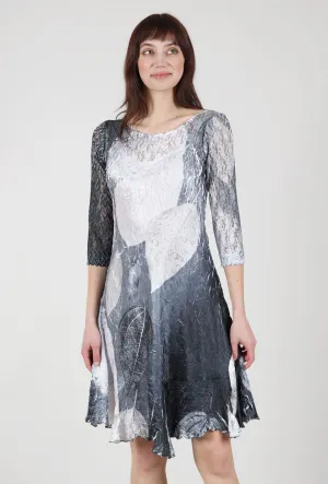 Calm Beauty Ilsa Lace Neck Dress, Black Monet