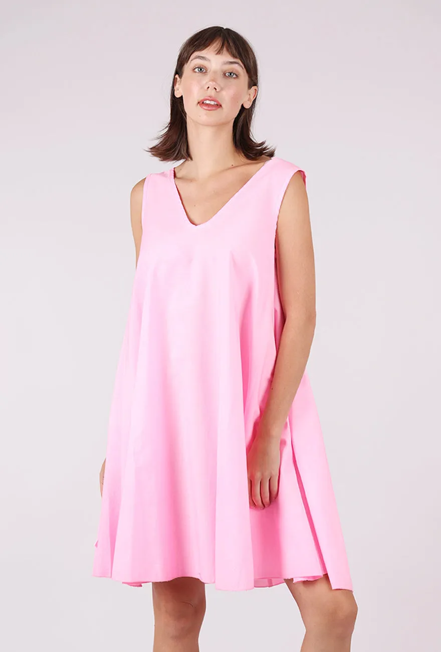 Classic Touch Sleek Style Short Dress, Neon Pink