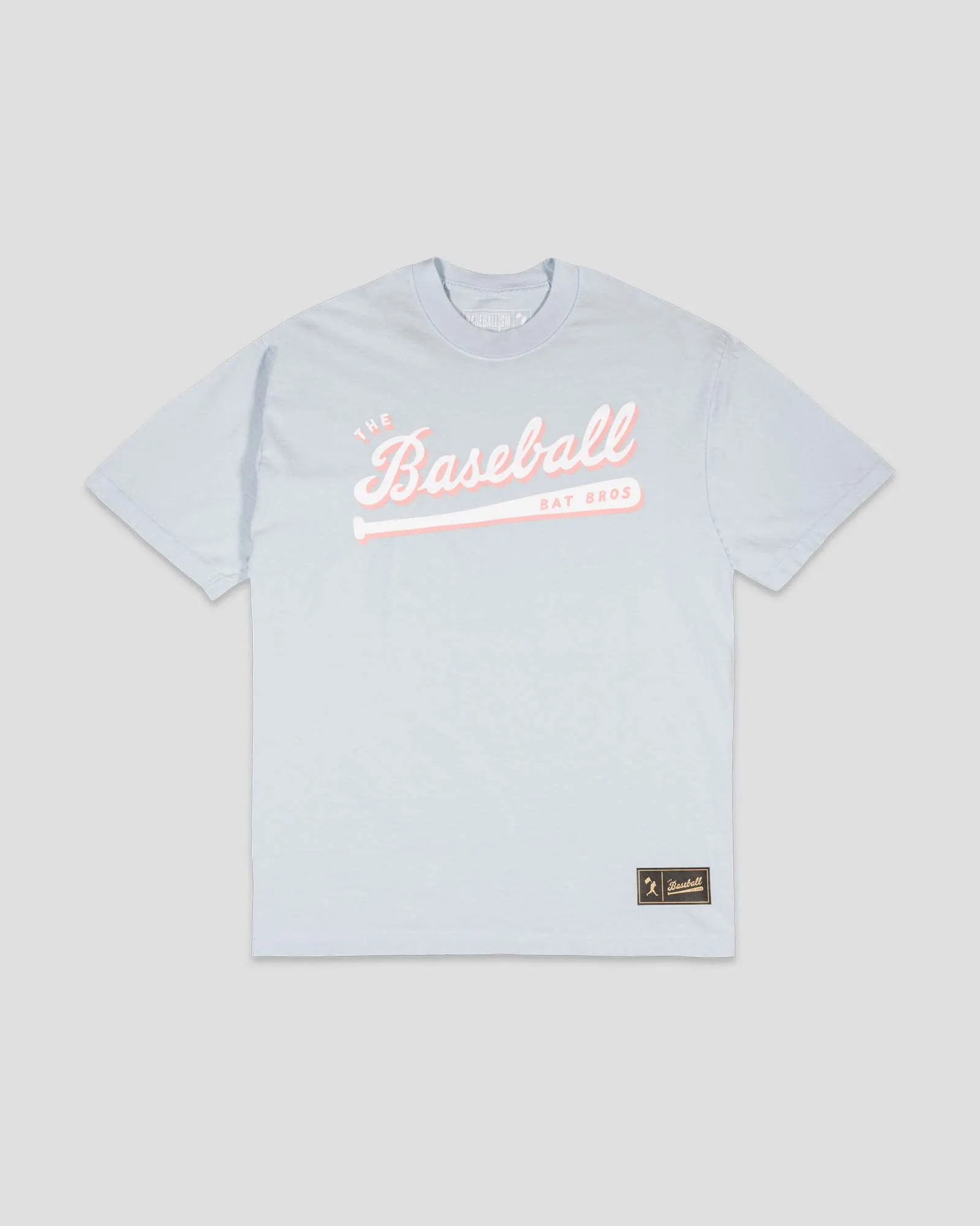 Inspiring Design Bat Bros Script Relaxed Fit T-Shirt (Cotton Candy)