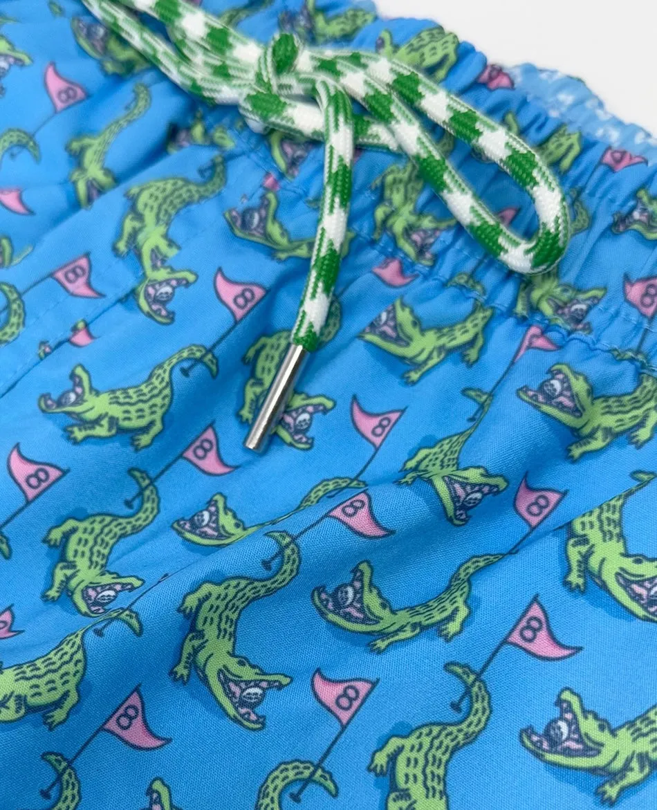 insulated Hazard on Eight: Swim Trunks - Blue