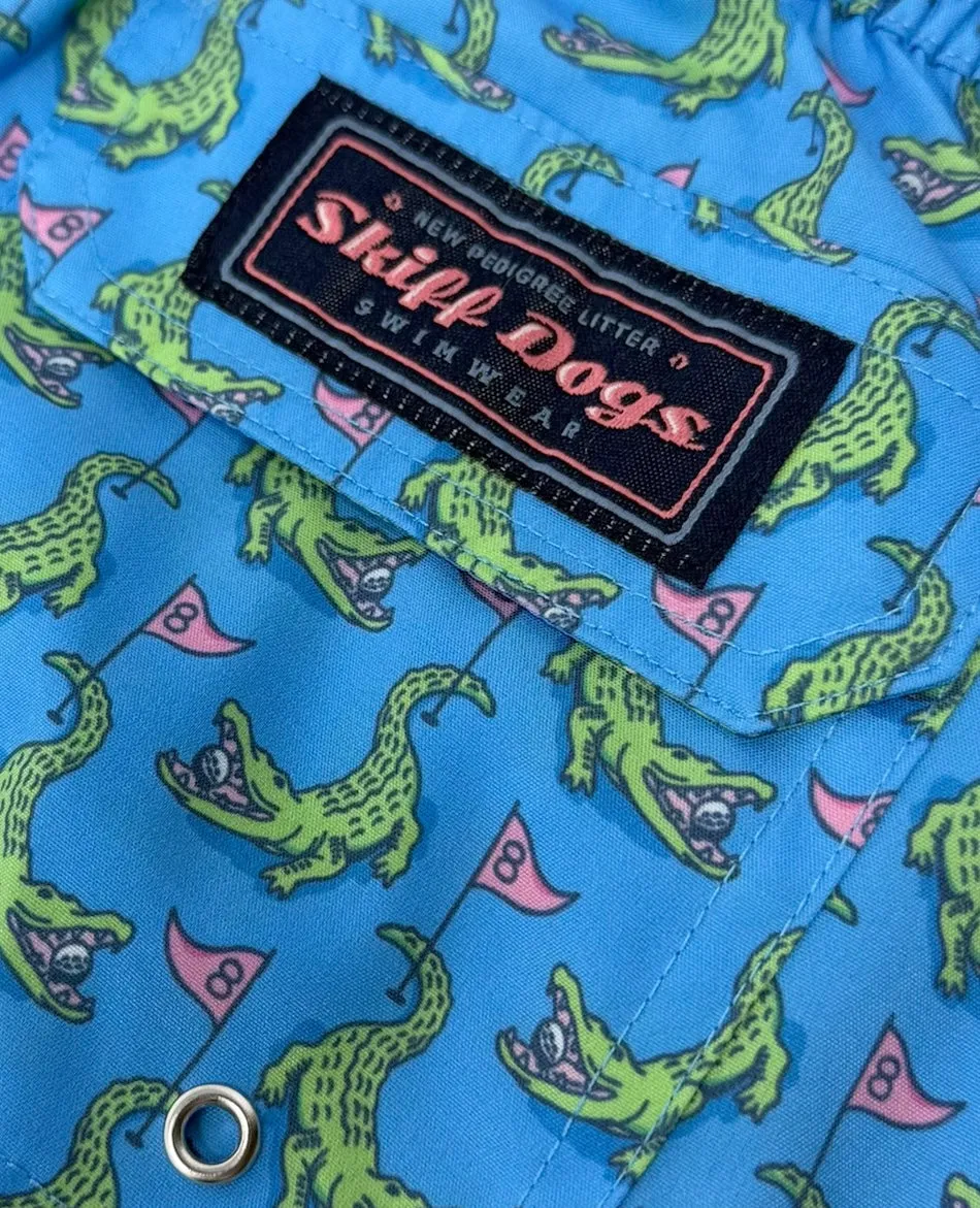 insulated Hazard on Eight: Swim Trunks - Blue