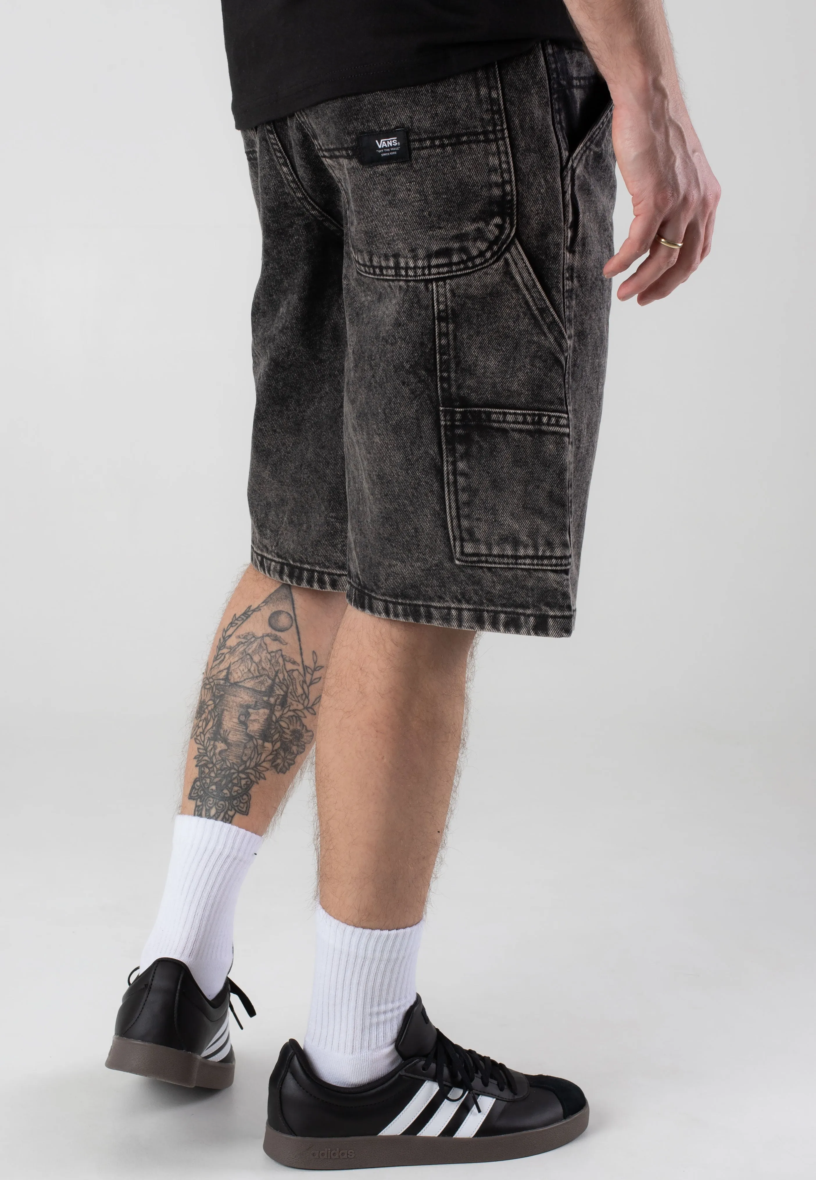 insulated Vans - Drill Chore Loose Stonewash Black - Shorts