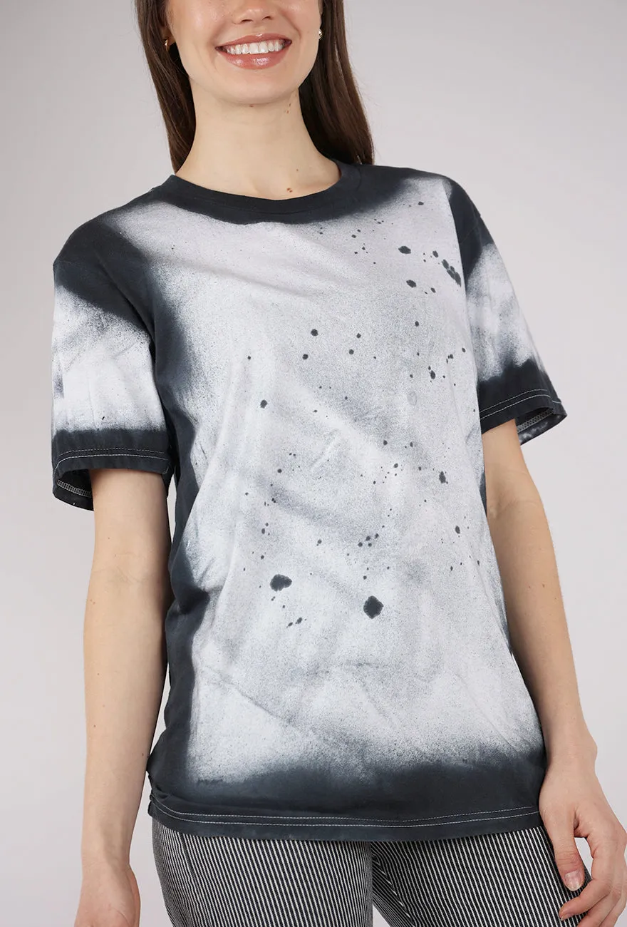 Ishia T-Shirt, Black/White Spray Trendy Wear