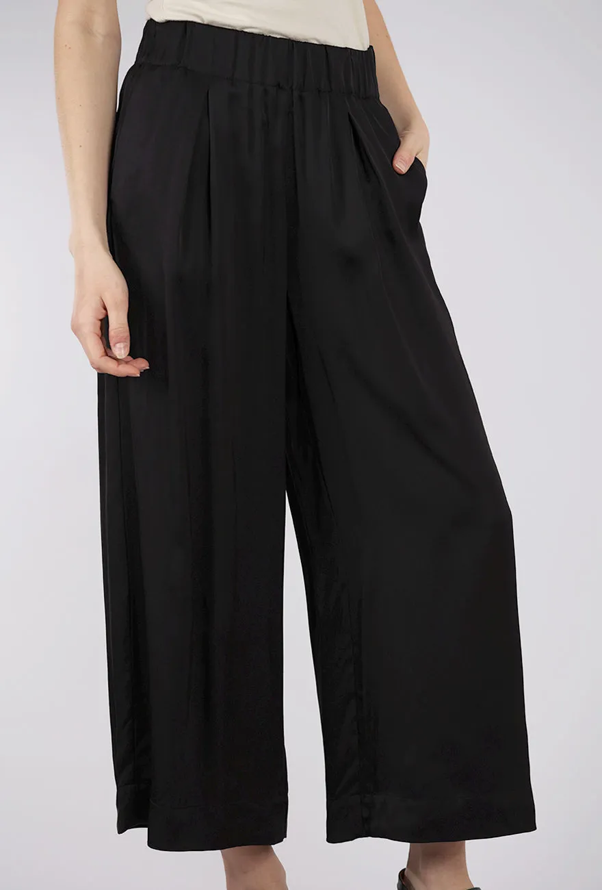 Isla Night Wide-Leg Pant, Black Bootcut Fit